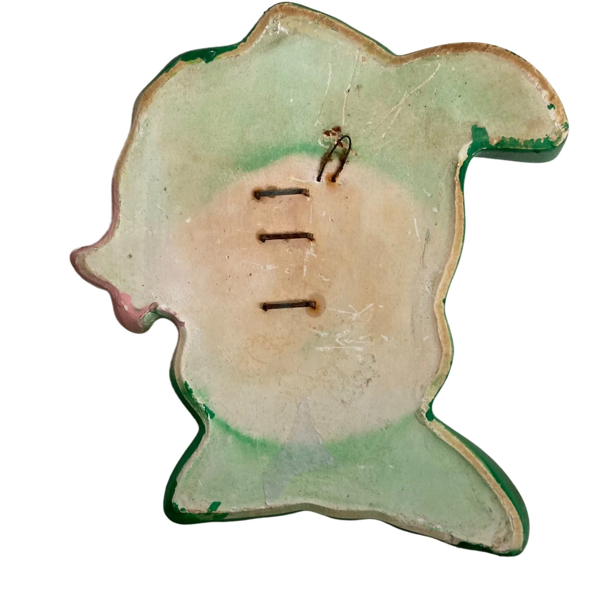 Vintage 1969 Chalkware Green Mr and Mrs Fish Pair Wall Plaque Anthropomorphic by  Miller Studio - Image 4