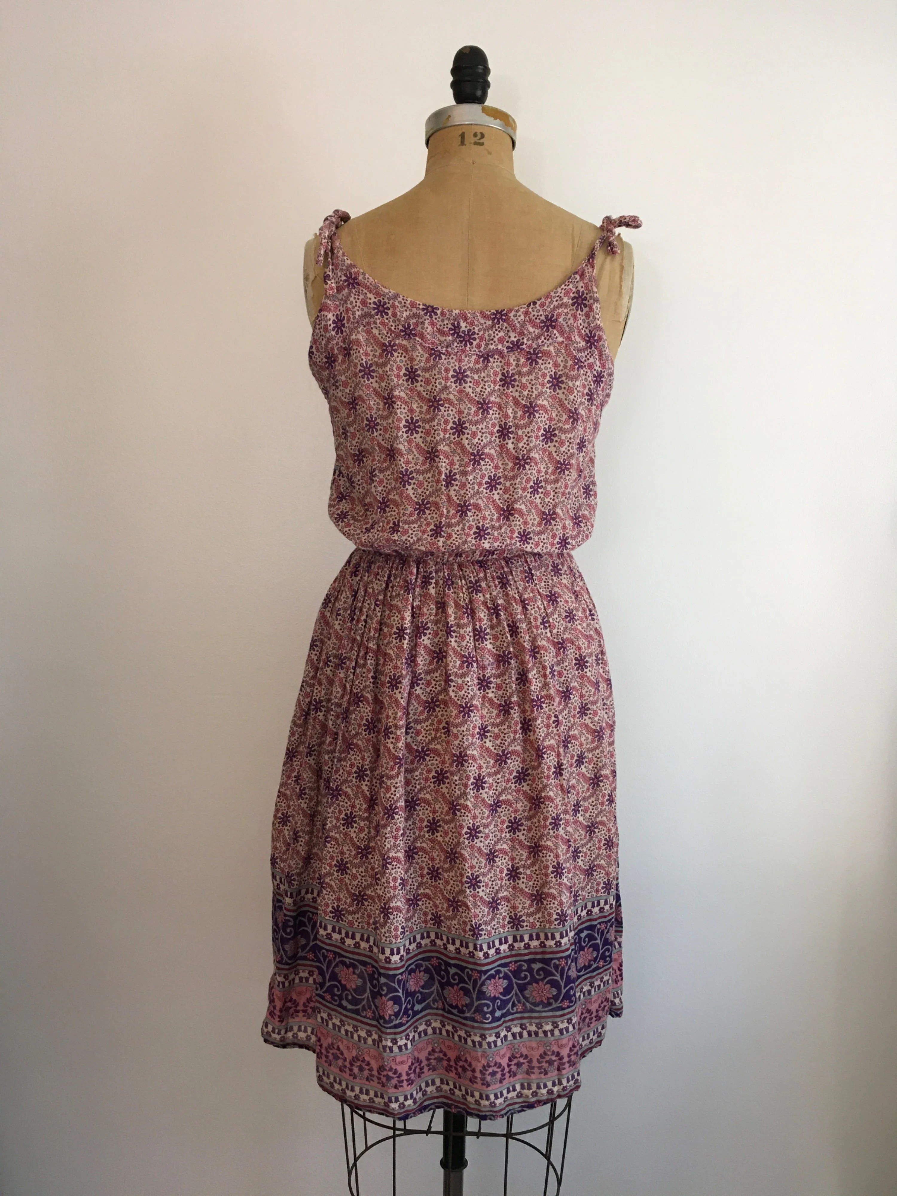 70’s Cotton Gauze Boho Dress Sundress by Discovery - Image 2