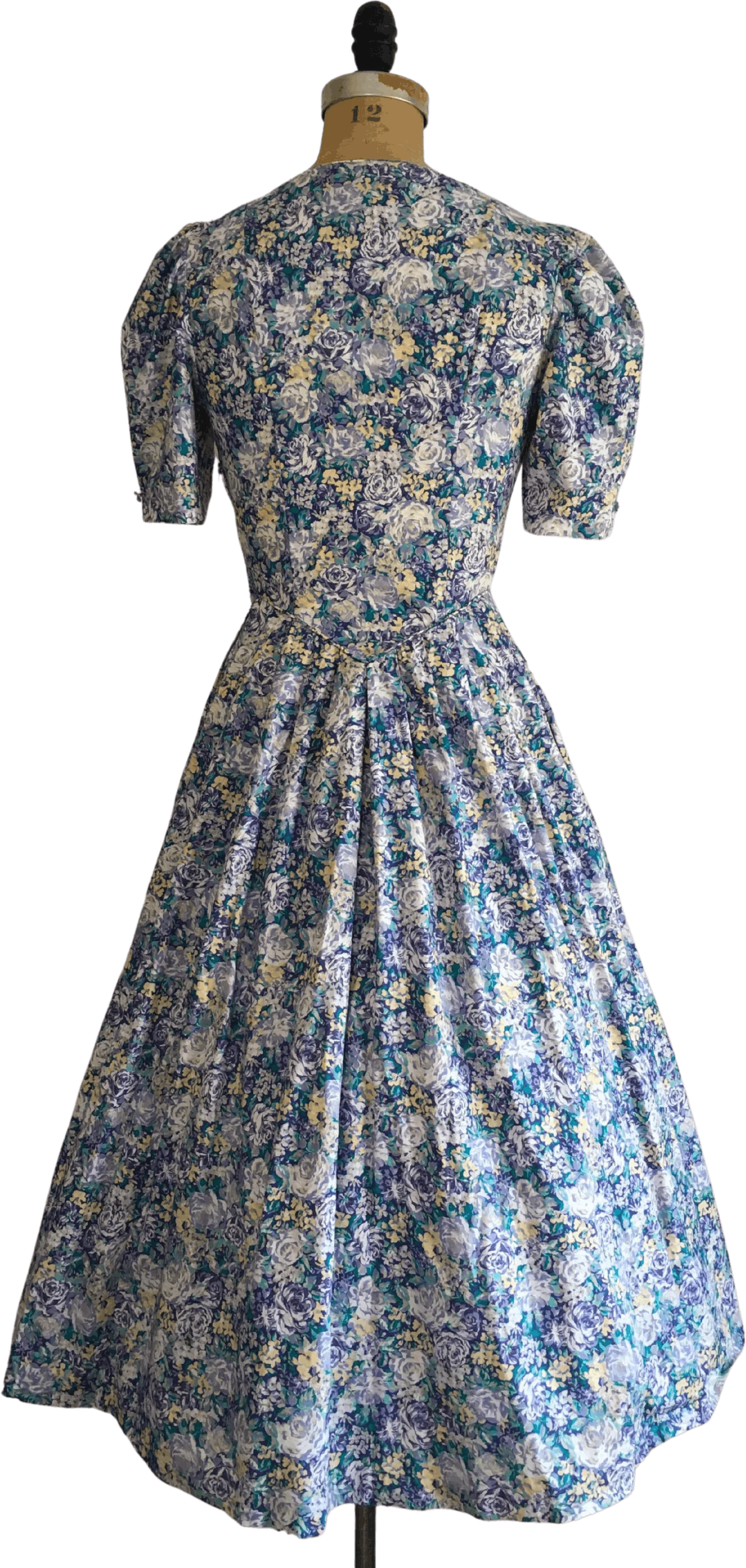 80's Blue Floral Dress by Laura Ashley - Image 2
