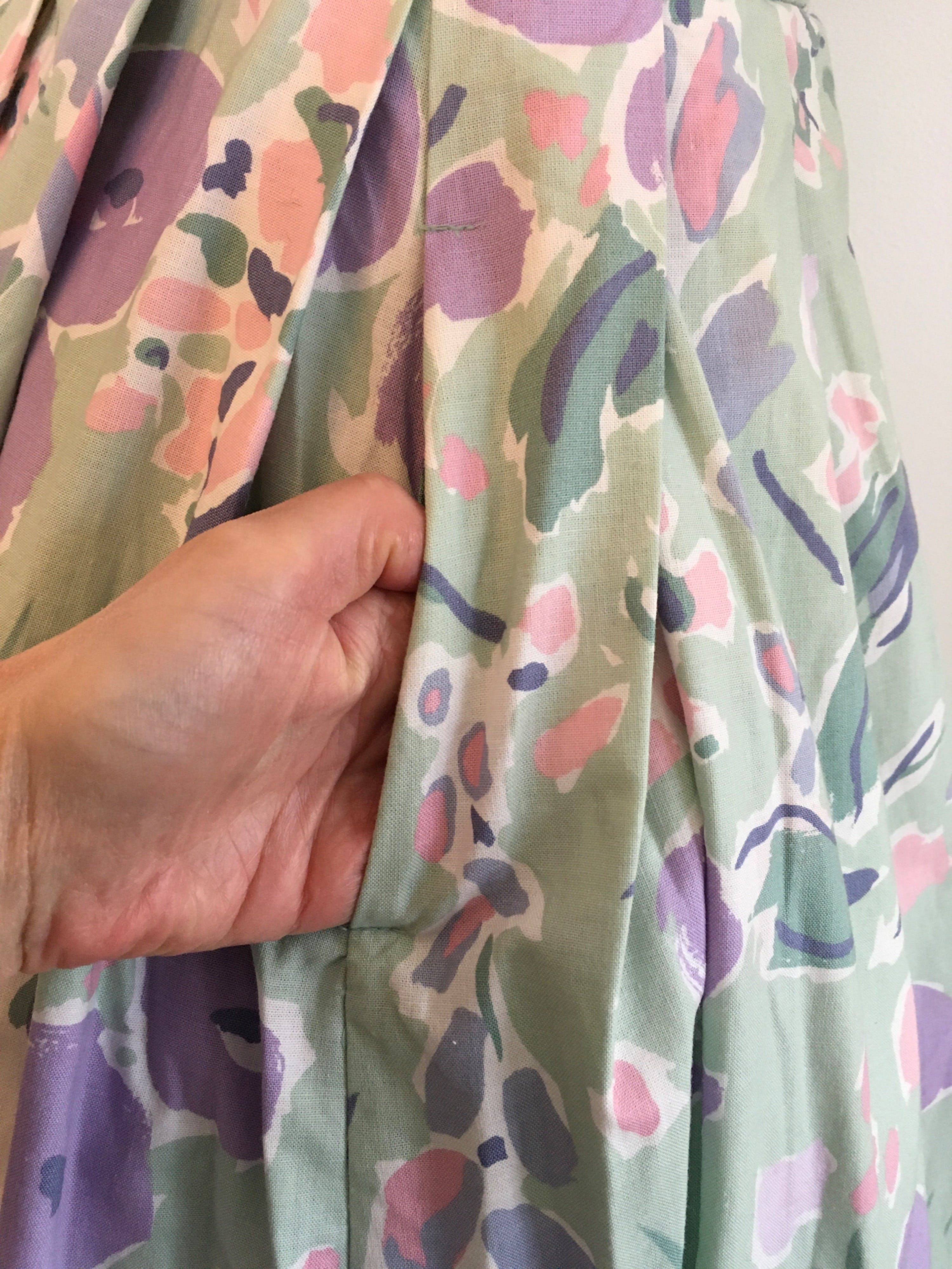 80’s Strapless Floral Garden Party Dress - Image 4