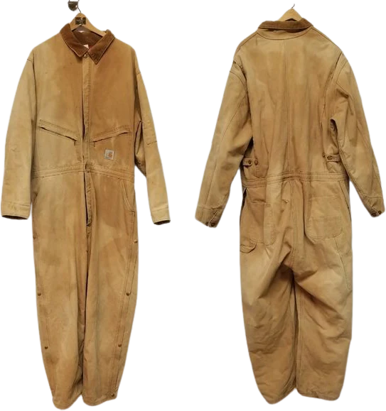 Vintage 1989 100 Year Loose Fit Washed Duck Insulated Coveralls Grunge Hypebeast by Carhartt