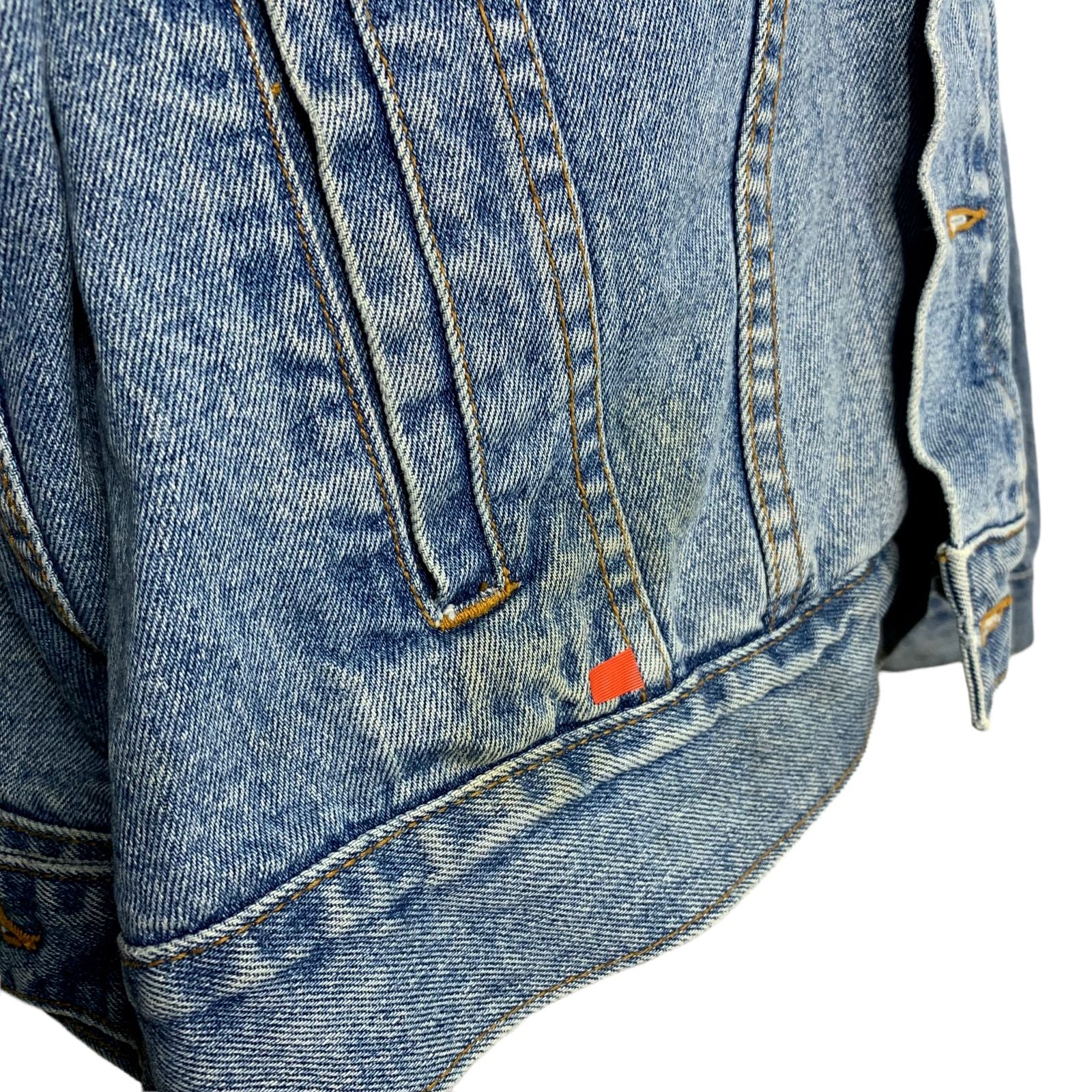 Vintage 1995 Mule Days Denim Trucker Jacket 3xl Med Wash Embroidered by Haleman Jeans Wear - Image 7