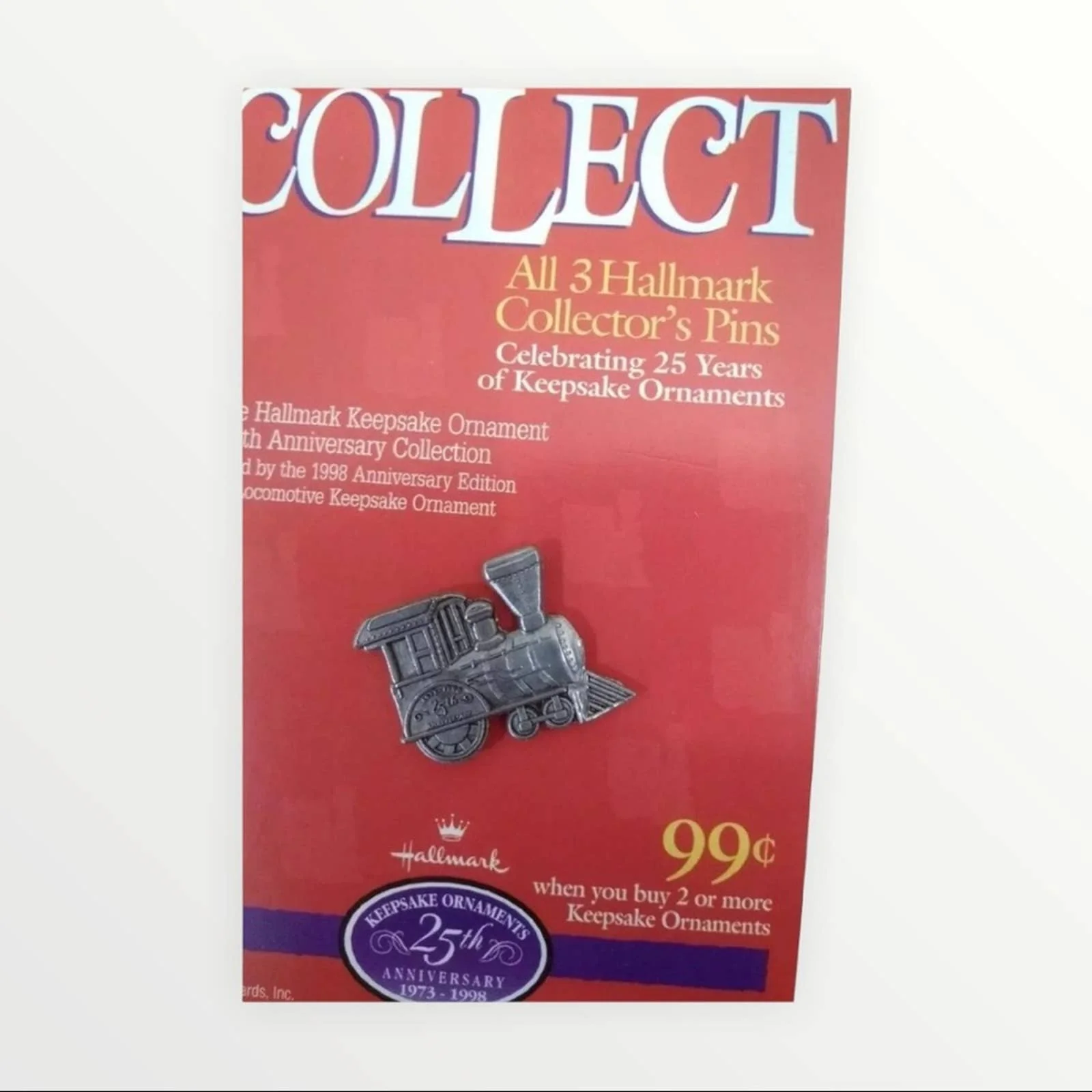 Vintage 1998 Keepsake Collectors Christmas Lapel Pins by Hallmark - Image 6