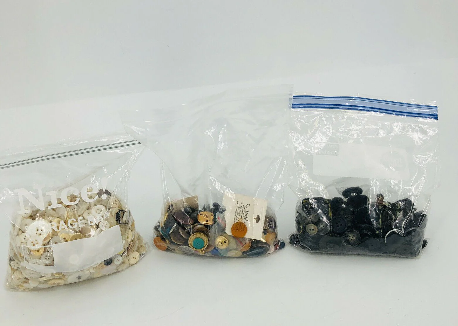 Vintage 2+ Lbs Buttons Mixed Craft Lot Black White Mother of Pearl Brass - Image 8