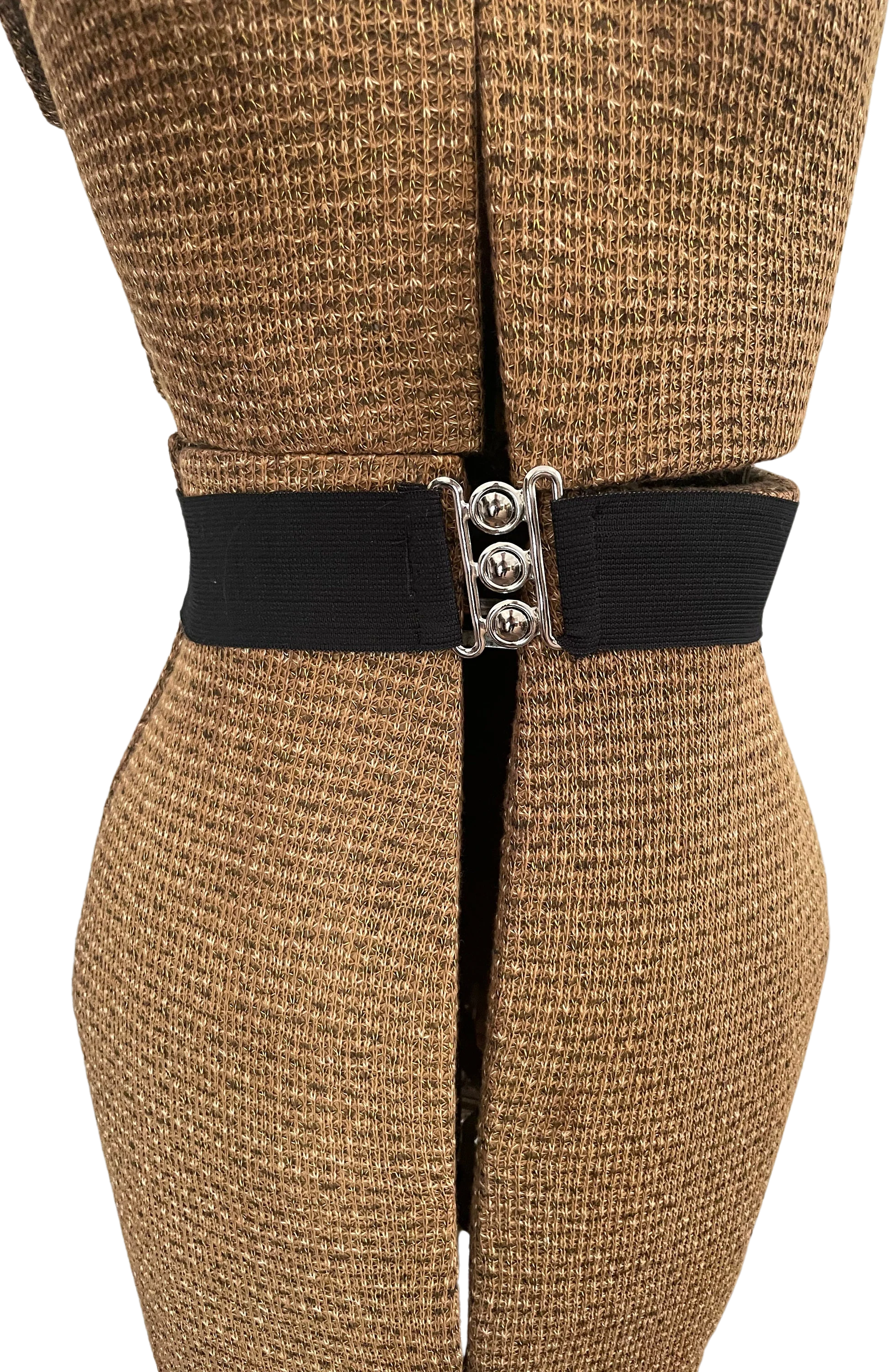 Vintage 3-Circle Clasp Elastic Belt