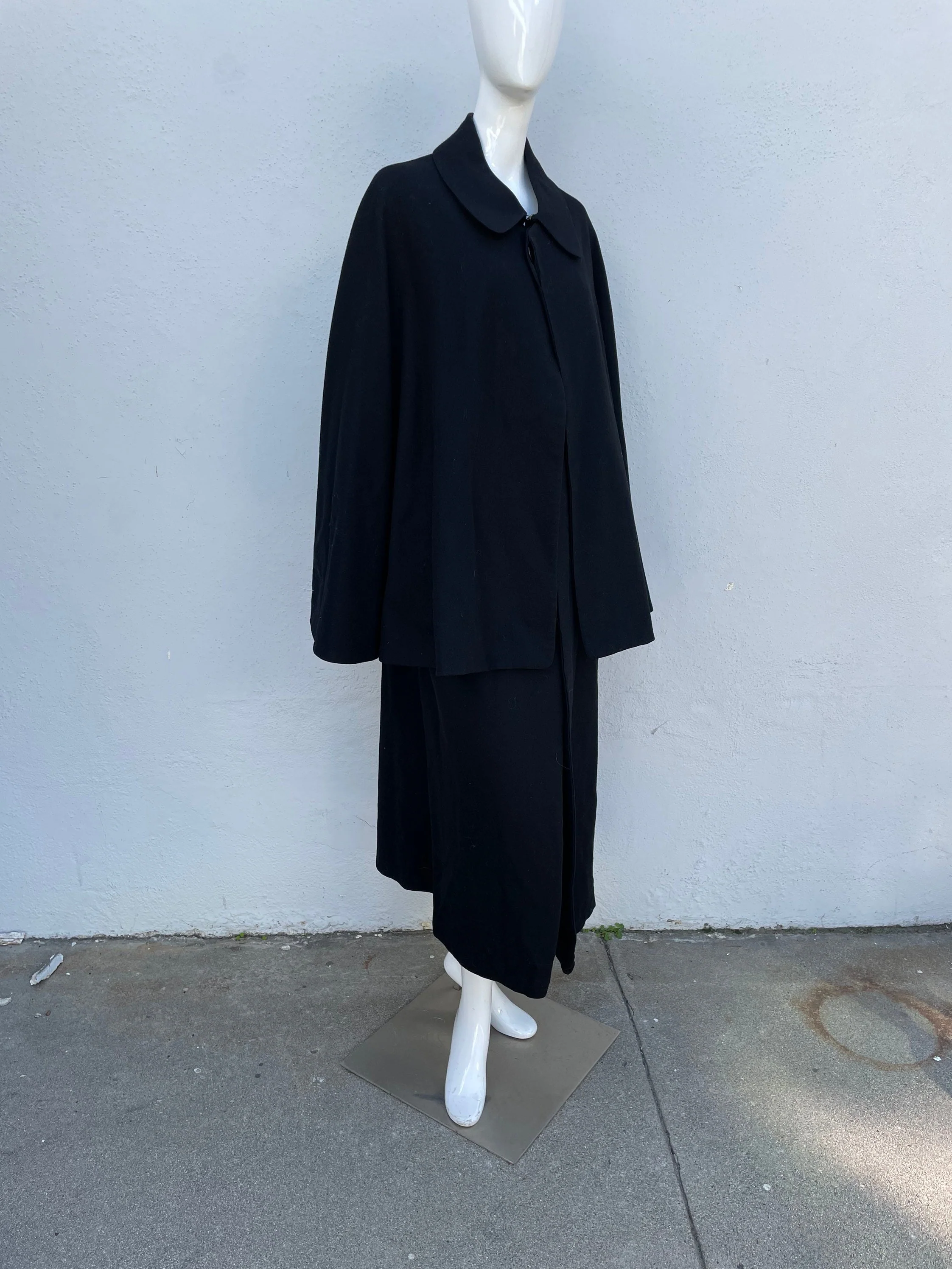 Vintage 40-60s Matsuzakaya Tonbi Coat Inverness Cape Overcoat with Attached Cape Unisex Men's 42 by Matsuzakaya Tonbi - Image 5