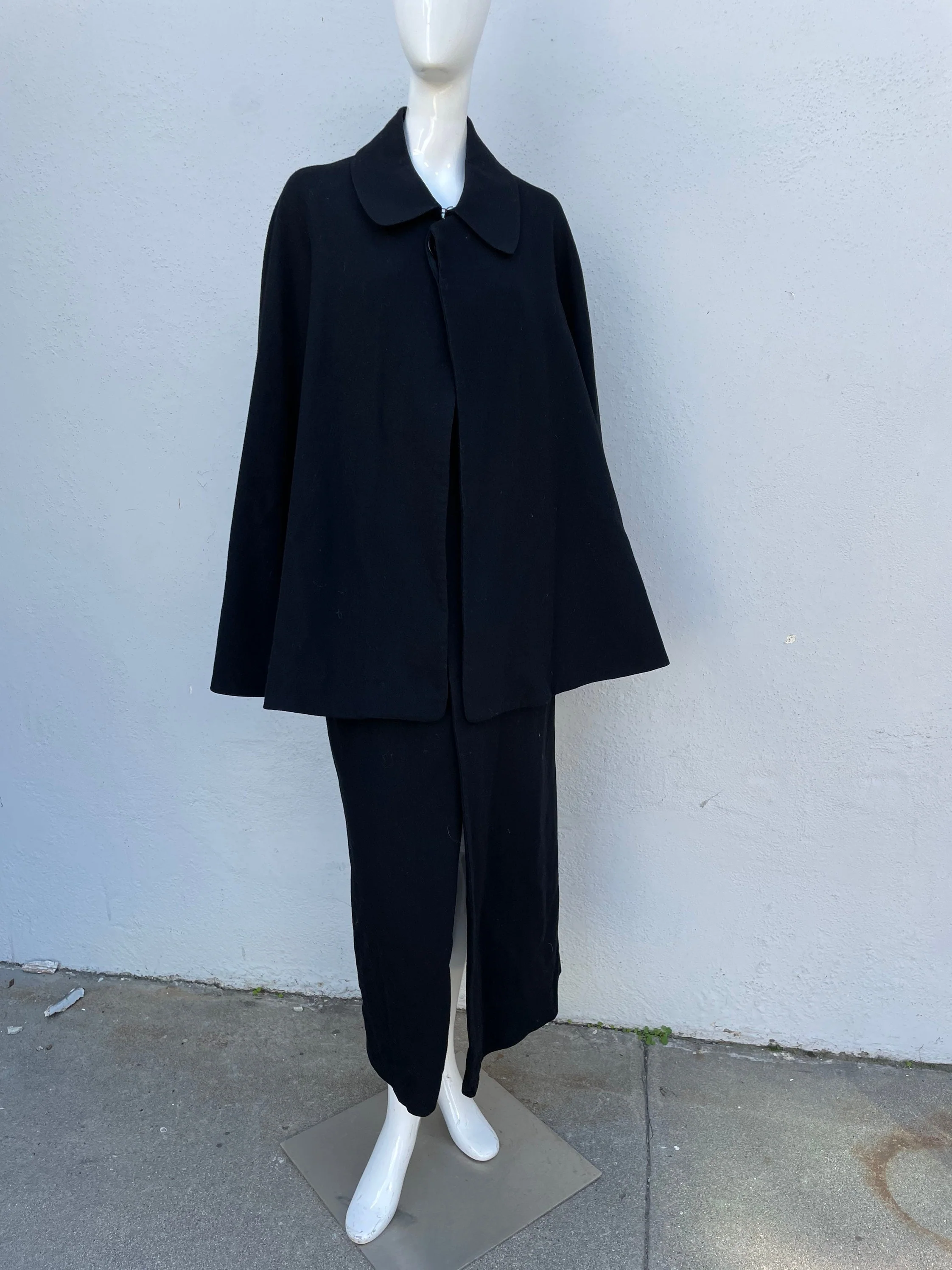 Vintage 40-60s Matsuzakaya Tonbi Coat Inverness Cape Overcoat with Attached Cape Unisex Men's 42 by Matsuzakaya Tonbi - Image 7