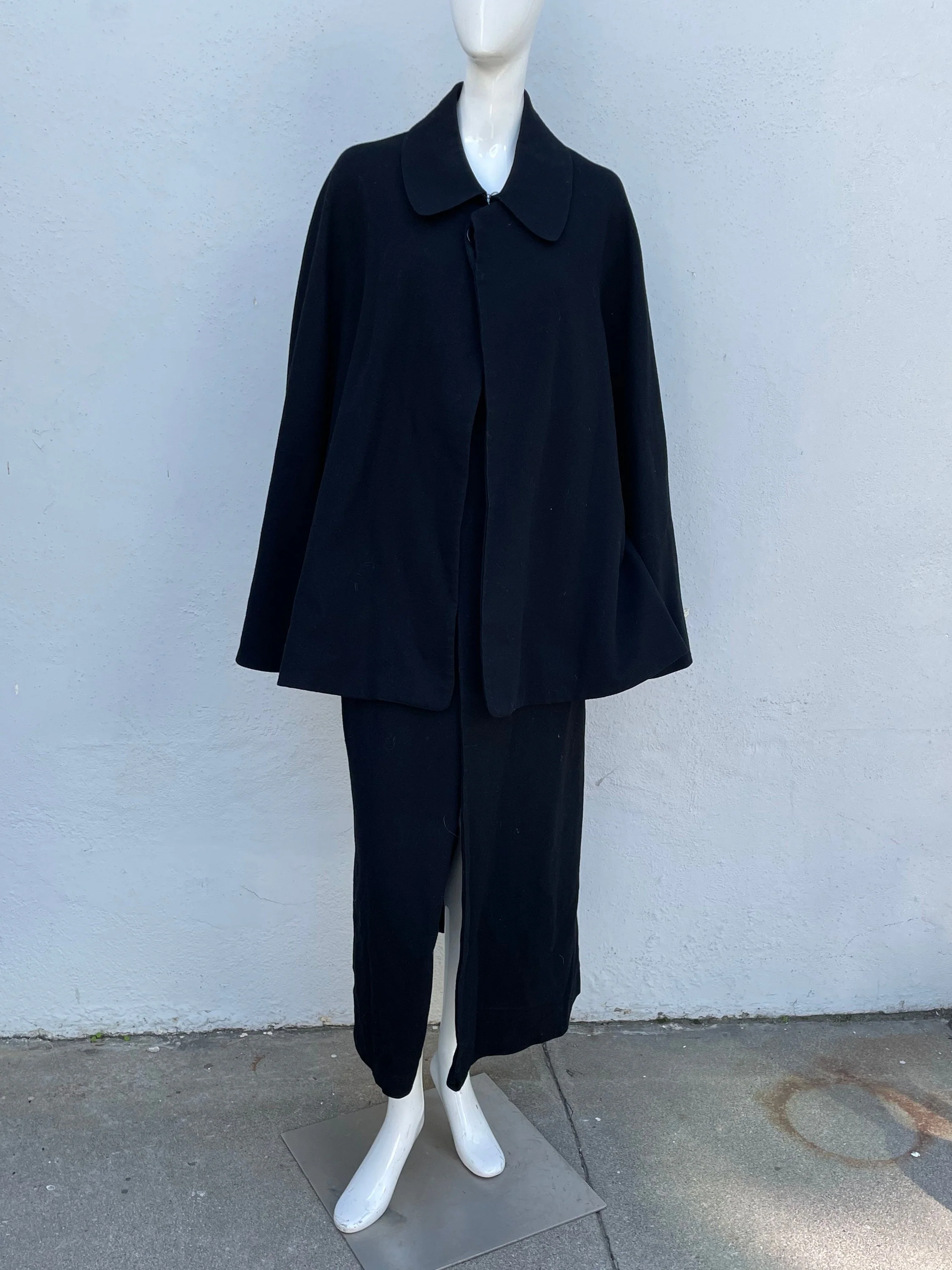 Vintage 40-60s Matsuzakaya Tonbi Coat Inverness Cape Overcoat with Attached Cape Unisex Men's 42 by Matsuzakaya Tonbi - Image 8