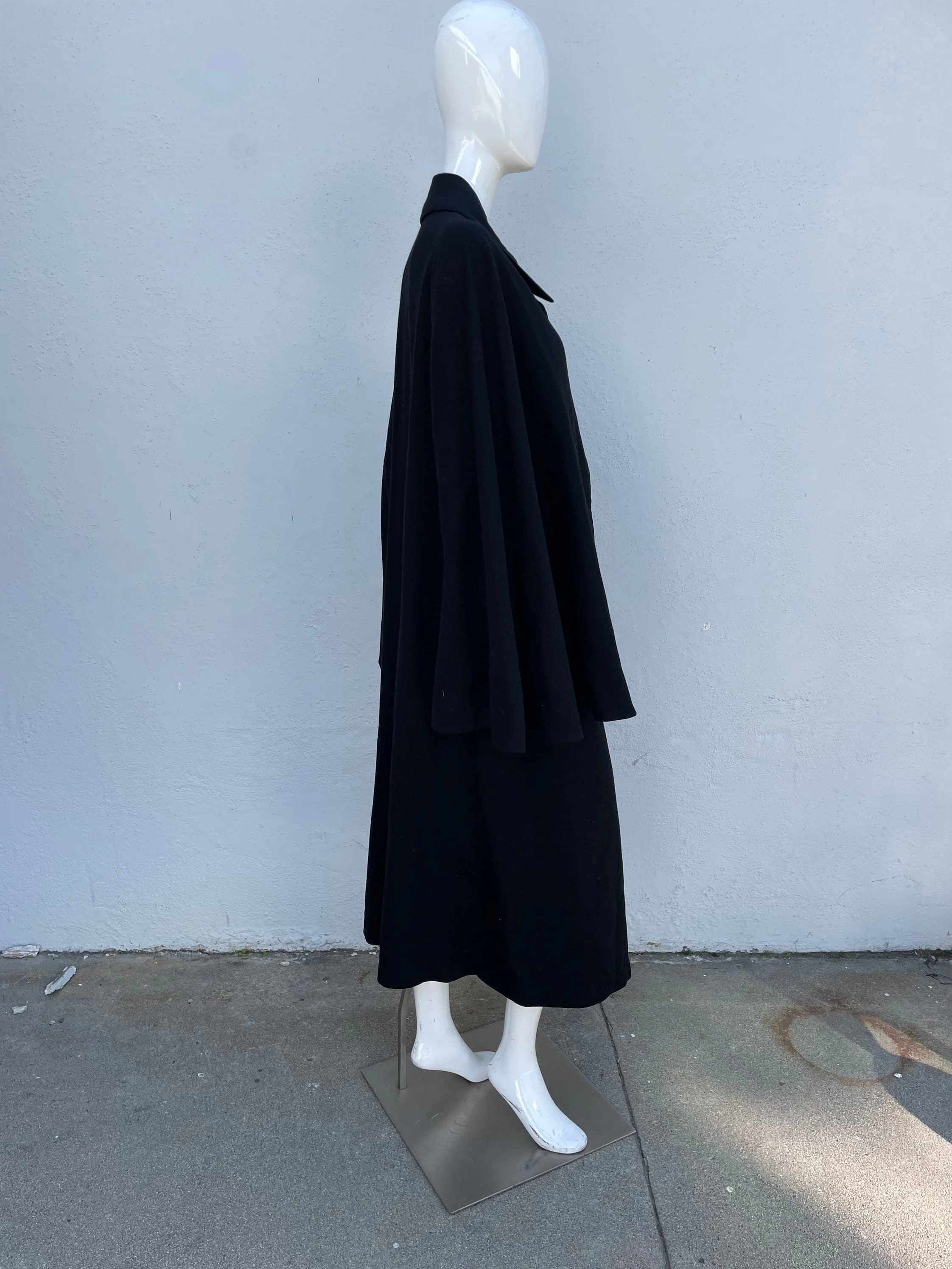 Vintage 40-60s Matsuzakaya Tonbi Coat Inverness Cape Overcoat with Attached Cape Unisex Men's 42 by Matsuzakaya Tonbi - Image 9