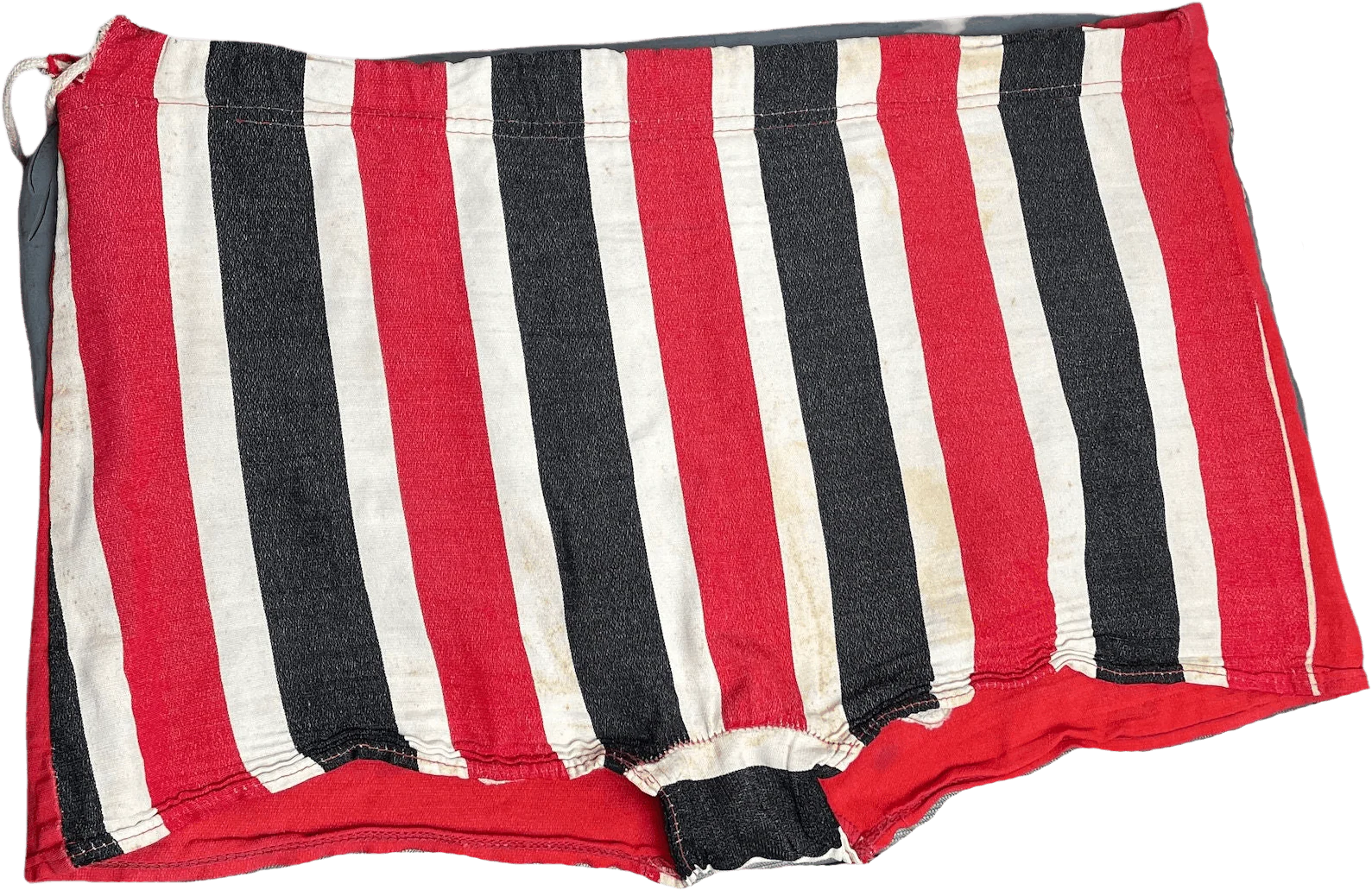Vintage 40s Patriotic Red White and Blue Striped Swim Shorts