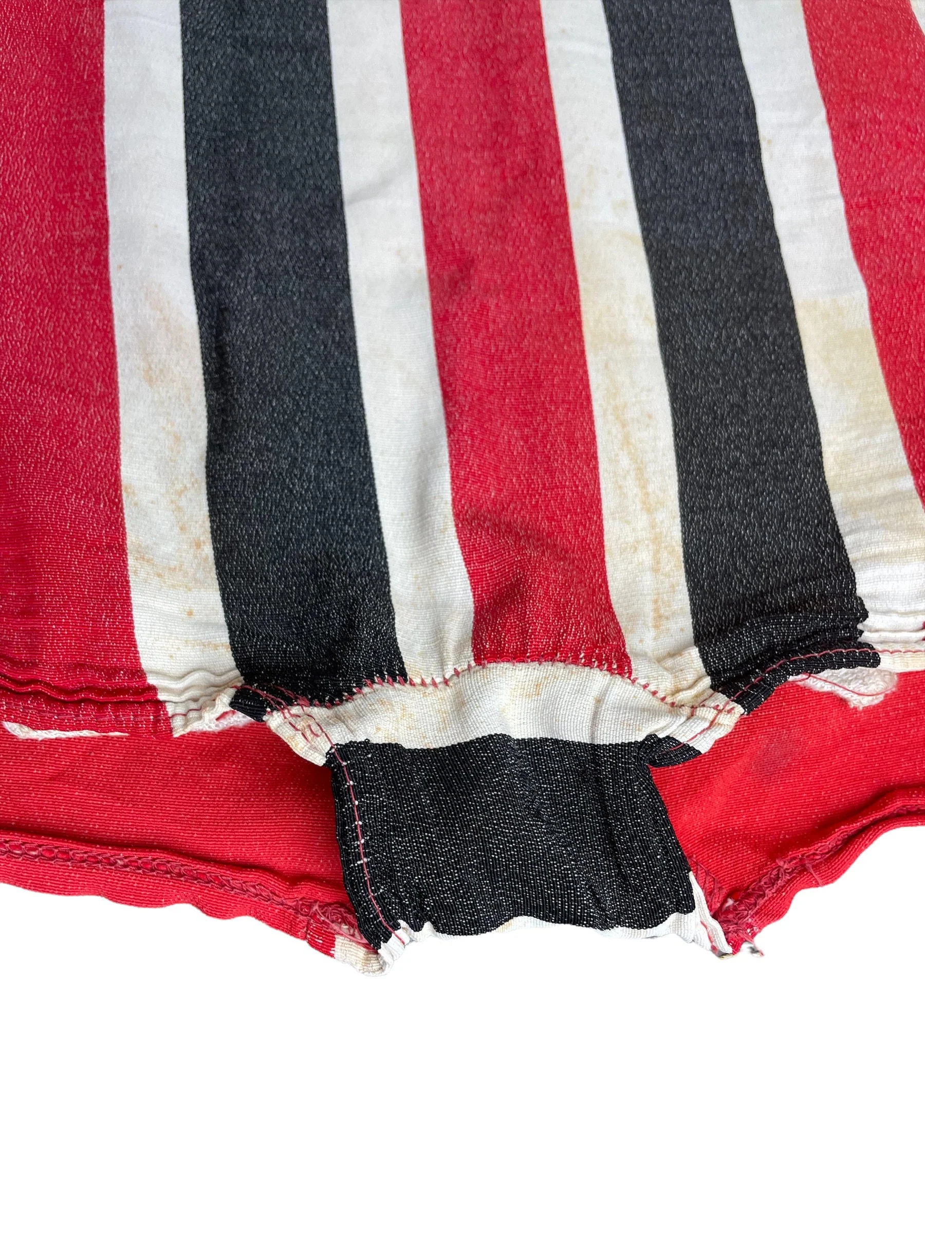 Vintage 40s Patriotic Red White and Blue Striped Swim Shorts - Image 4