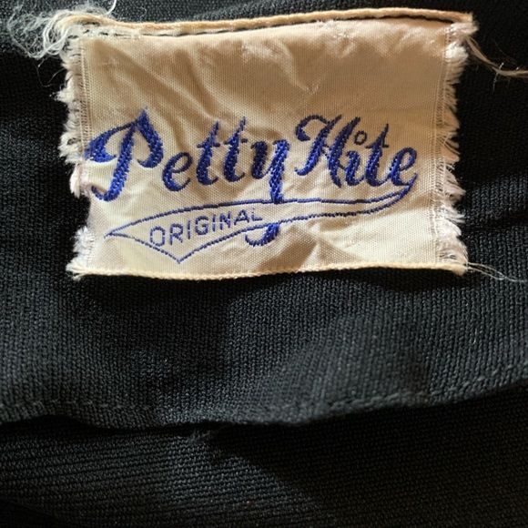 Vintage 40s Petty Hite Black Day Dress - Image 10