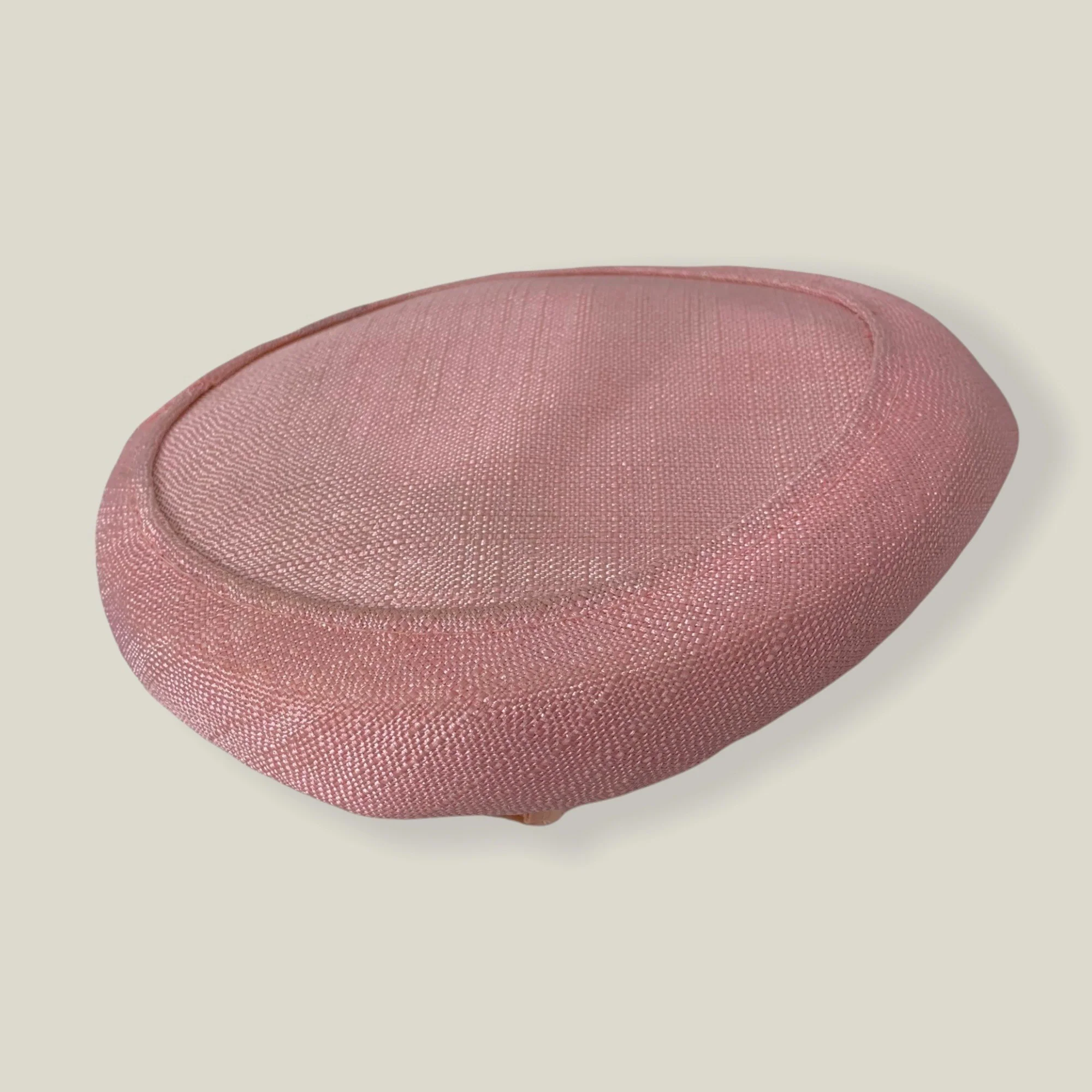Vintage 40s Pink Flat Tilt Hat - Image 3