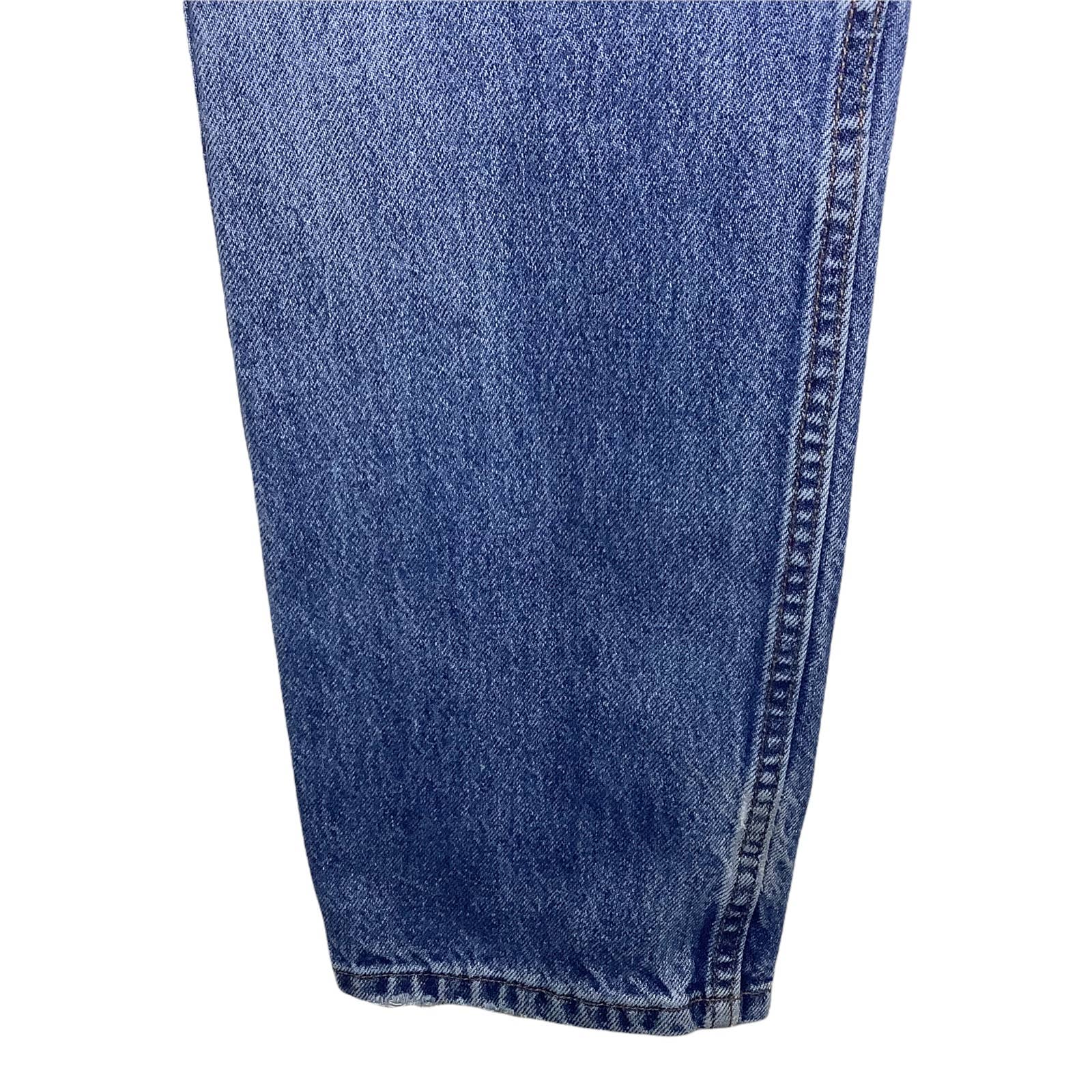 Vintage 505 Jeans Regular Fit Straight Leg Distressed High Waisted 31" Usa Distressed - No Leather Patch - Tagged As 33x30 But See Measurements by Levi's - Image 13