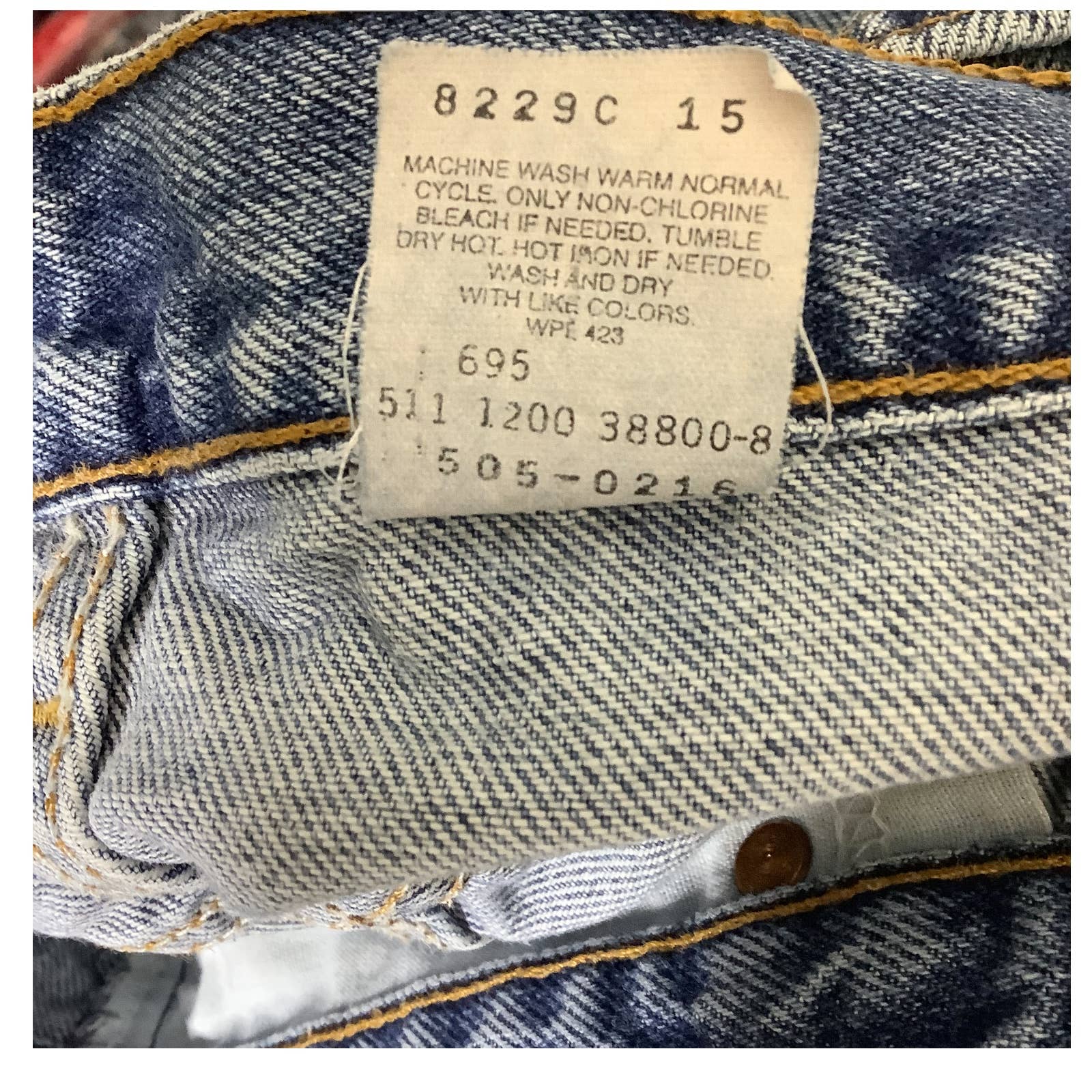Vintage 505 Jeans Regular Fit Straight Leg Distressed High Waisted 31" Usa Distressed - No Leather Patch - Tagged As 33x30 But See Measurements by Levi's - Image 8