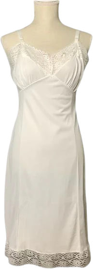 Vintage 50s Adonna Lace Midi Slip 34c by Jc Penneys