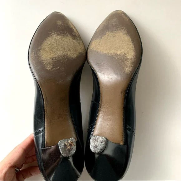 Vintage 50s Air Step Wingtip Pumps Black - Image 10