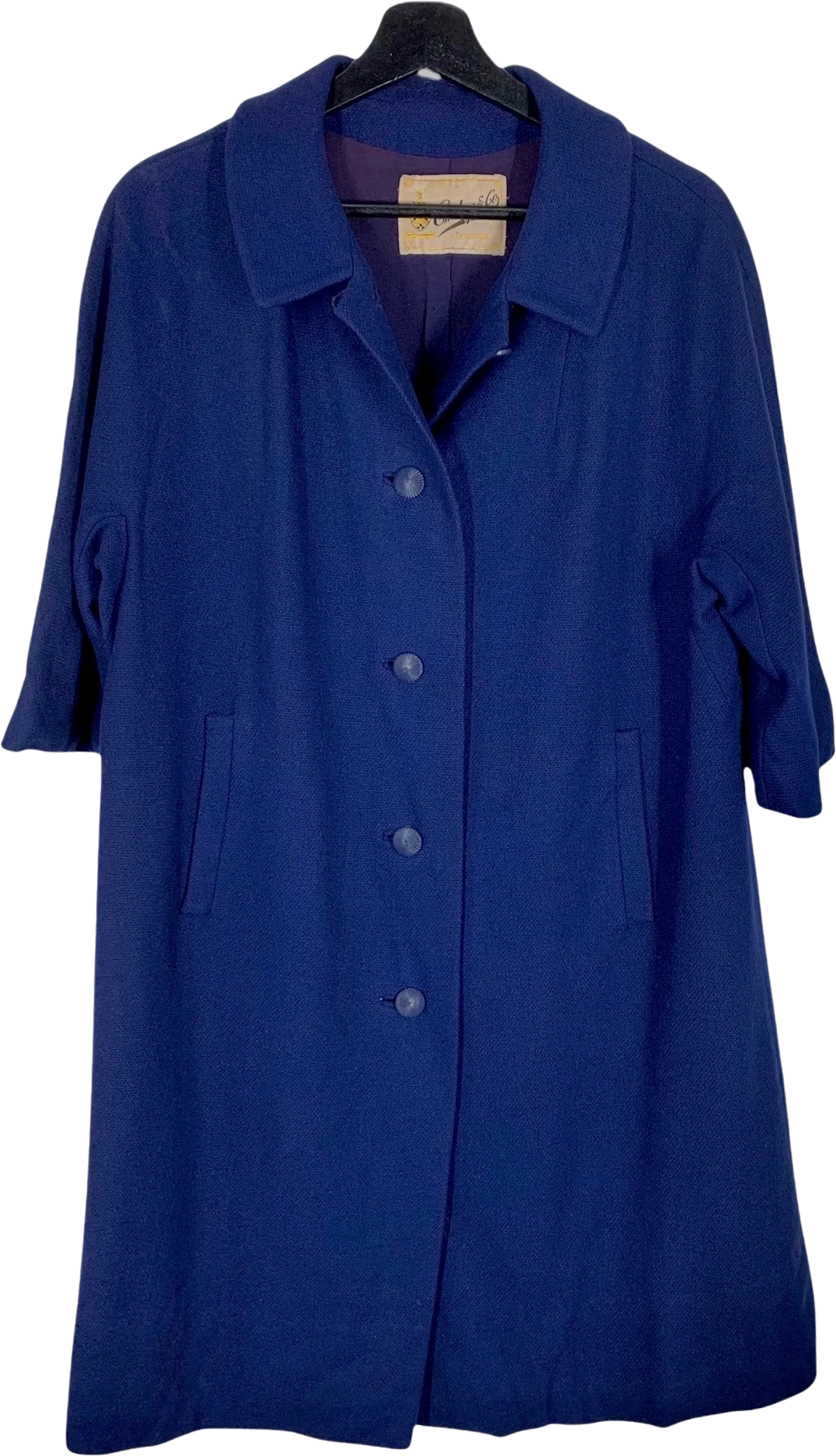 Vintage 50s Australian Lambswool Swing Coat 1x by Embry & Co