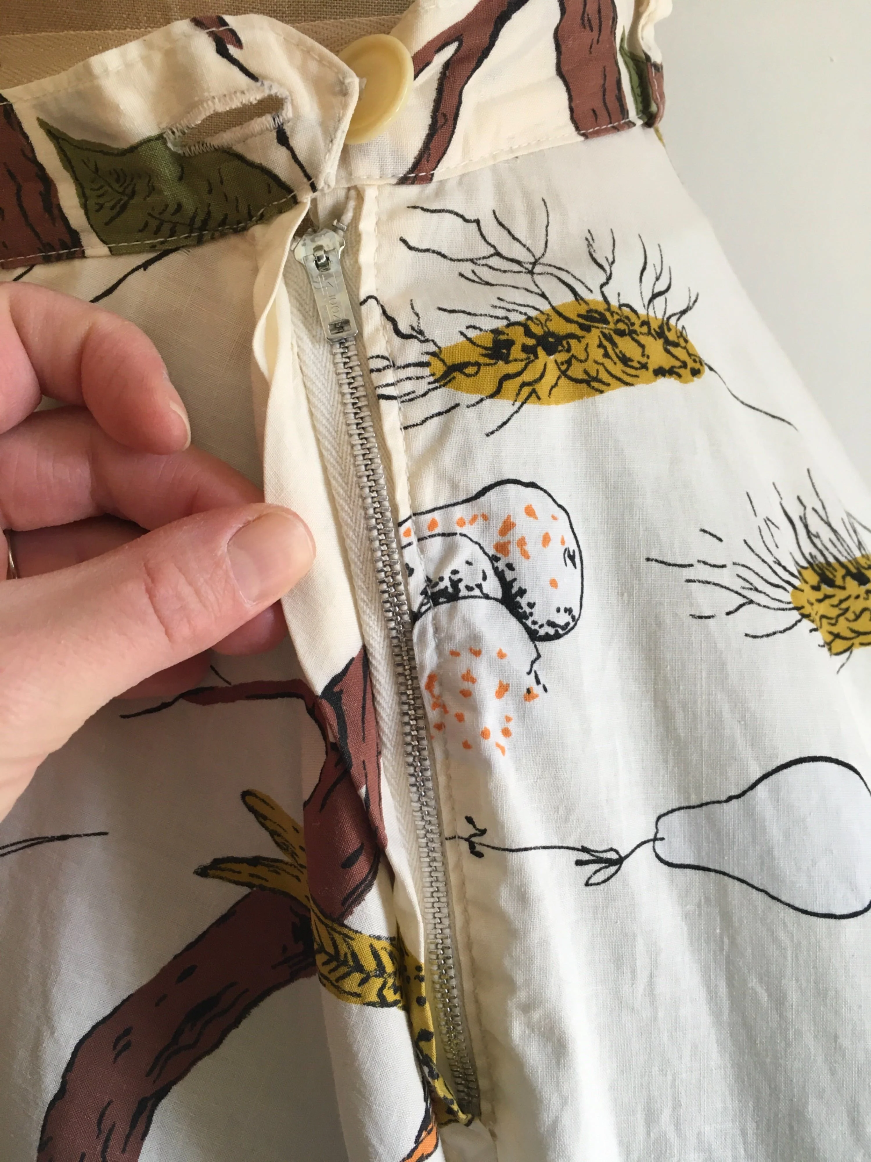 50's Bird Novelty Print Circle Skirt - Image 7