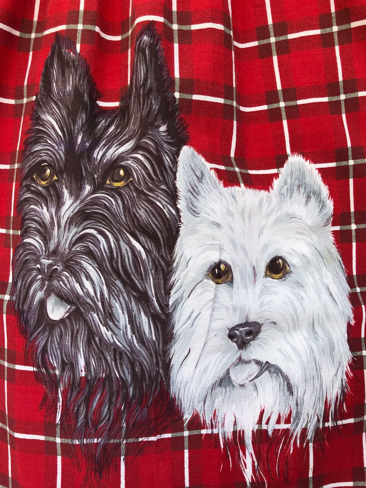 Vintage 50s Cotton Dress Dog Print Sz M L B37. 5 W34 by John Wolf - Image 10