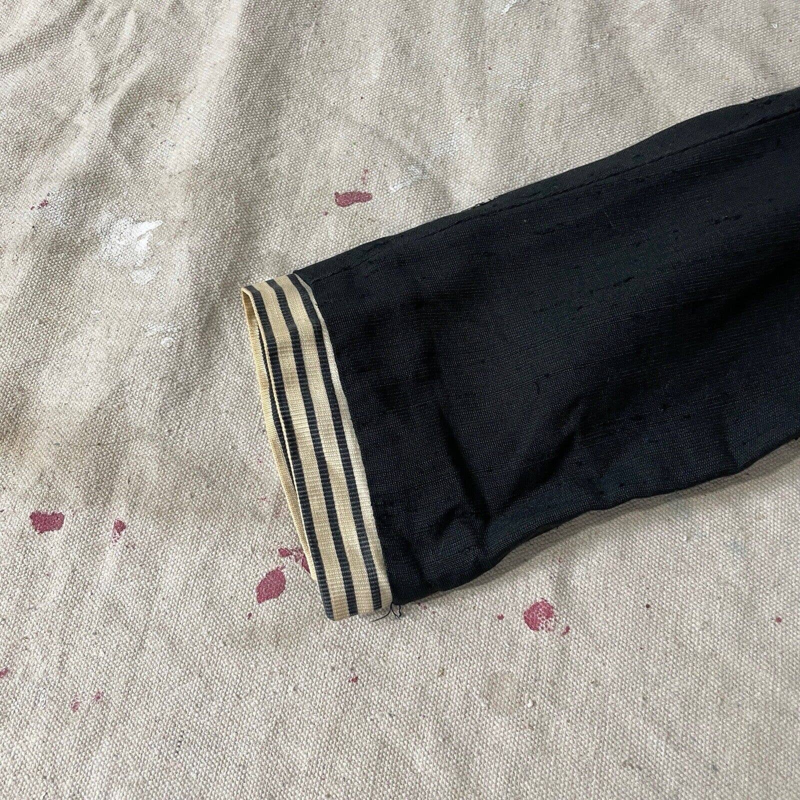 Vintage 50s Designer Fit and Flare Sailor Dress Black Linen by Gay Gibson - Image 6