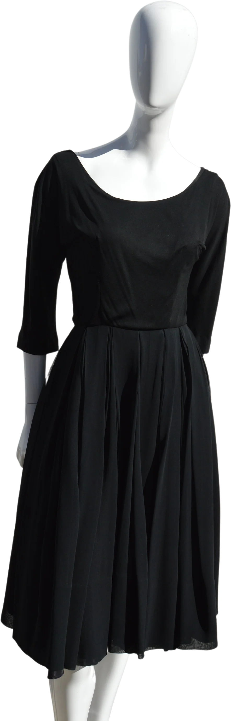 Vintage 50s Flirty Dance Party Dress Full Skirt New Look Chiffon Marilyn Swing Rockabilly Viva Vegas Cocktail Classic Look Size 6