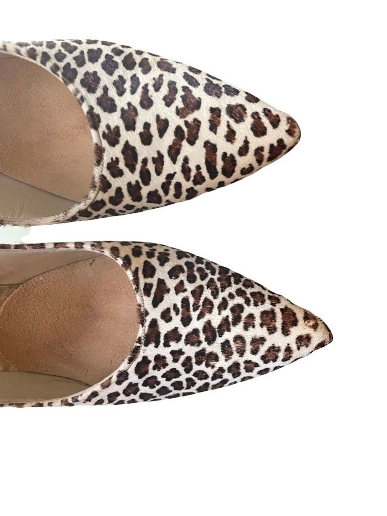 Vintage 50s Frederick's of Hollywood Pony Hair Leopard Stilettos Shoes Size 7 1/2-8 High Heels Pin Up Sandals Pumps Rockabilly by Frederick's Of Hollywood - Image 5