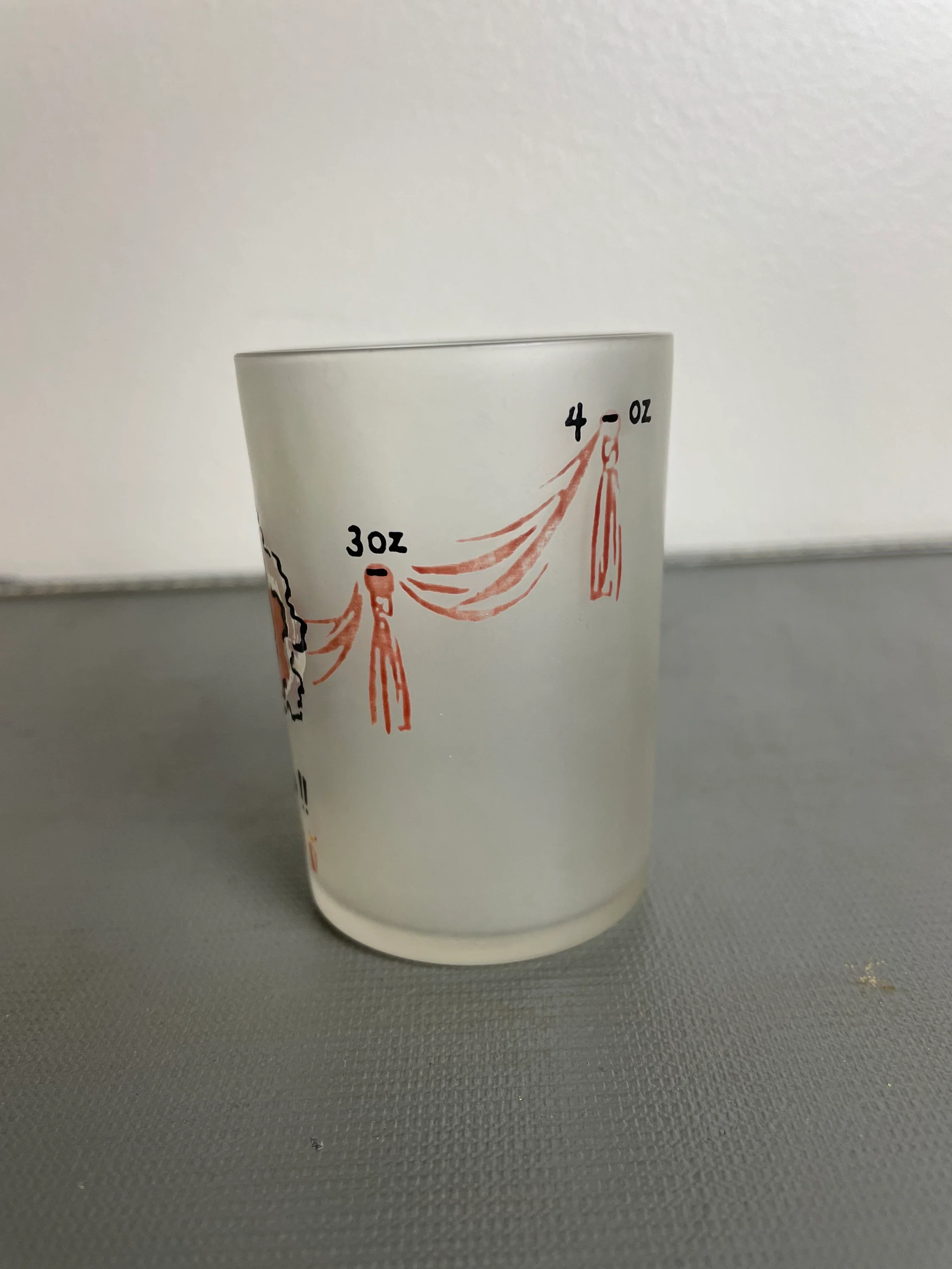 Vintage 50s Glass Dancing Girl Jigger Shot Glass 4 Oz Glass Company by Hazel Atlas - Image 3