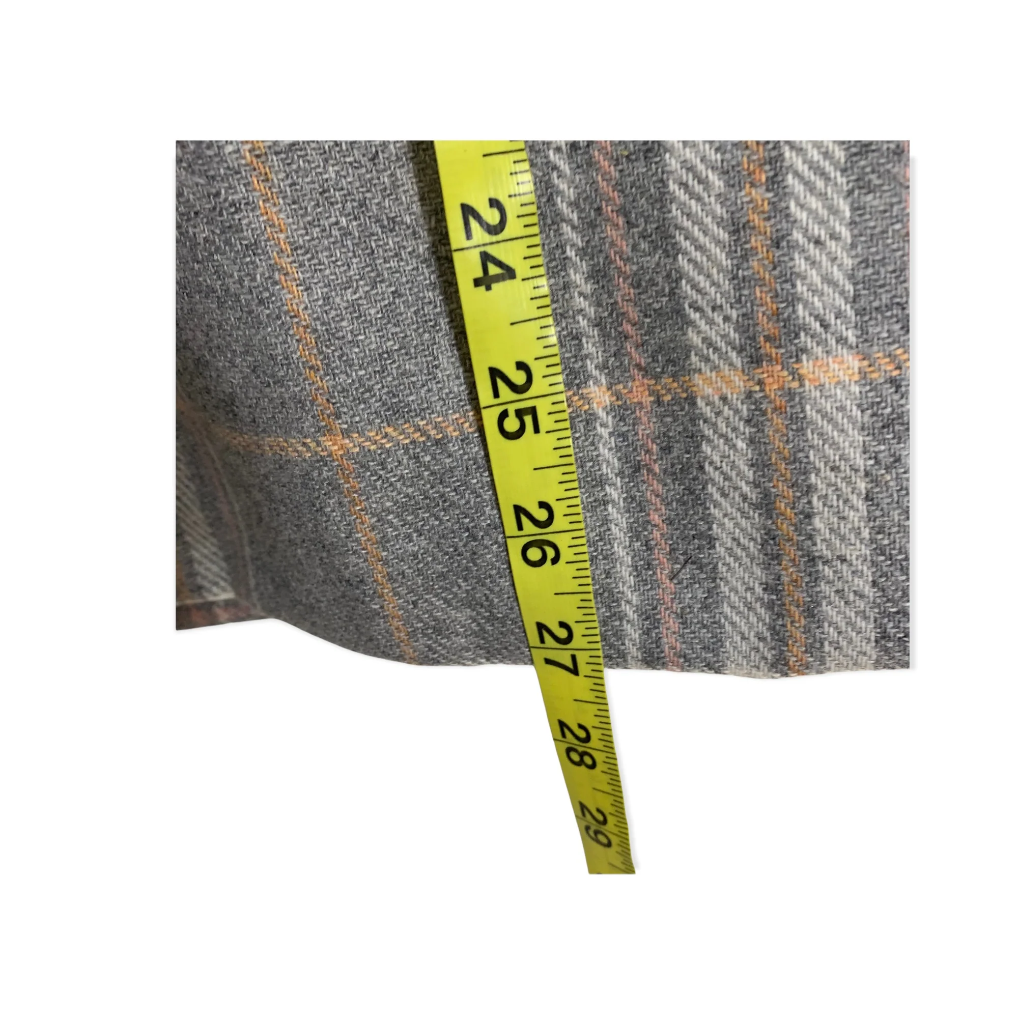 Vintage 50s Handmade Plaid Cardigan Mini Pencil Skirt Set 2x - Image 8