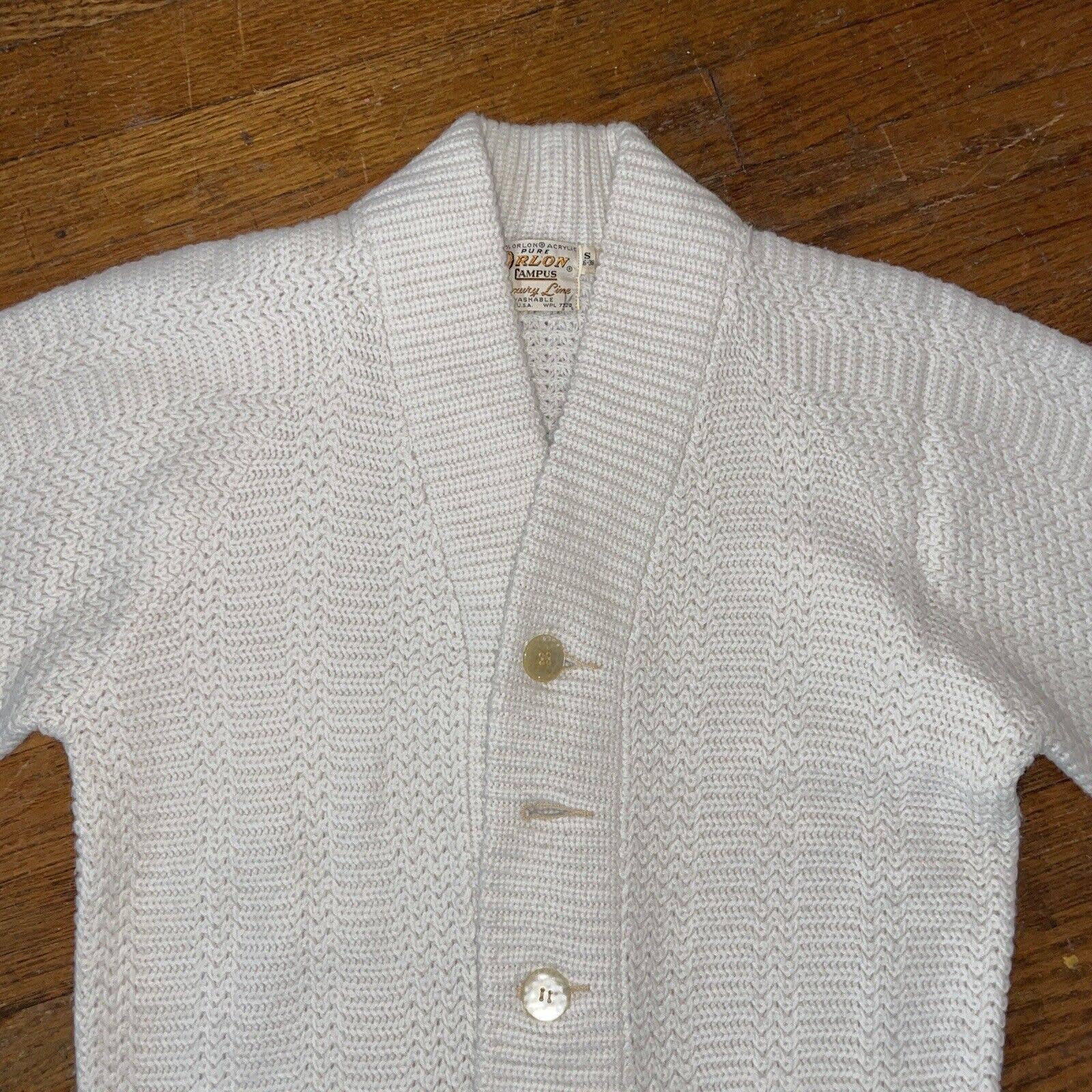 Vintage 50s Luxury Line Shawl Neck Cardigan Sweater by Campus - Image 5