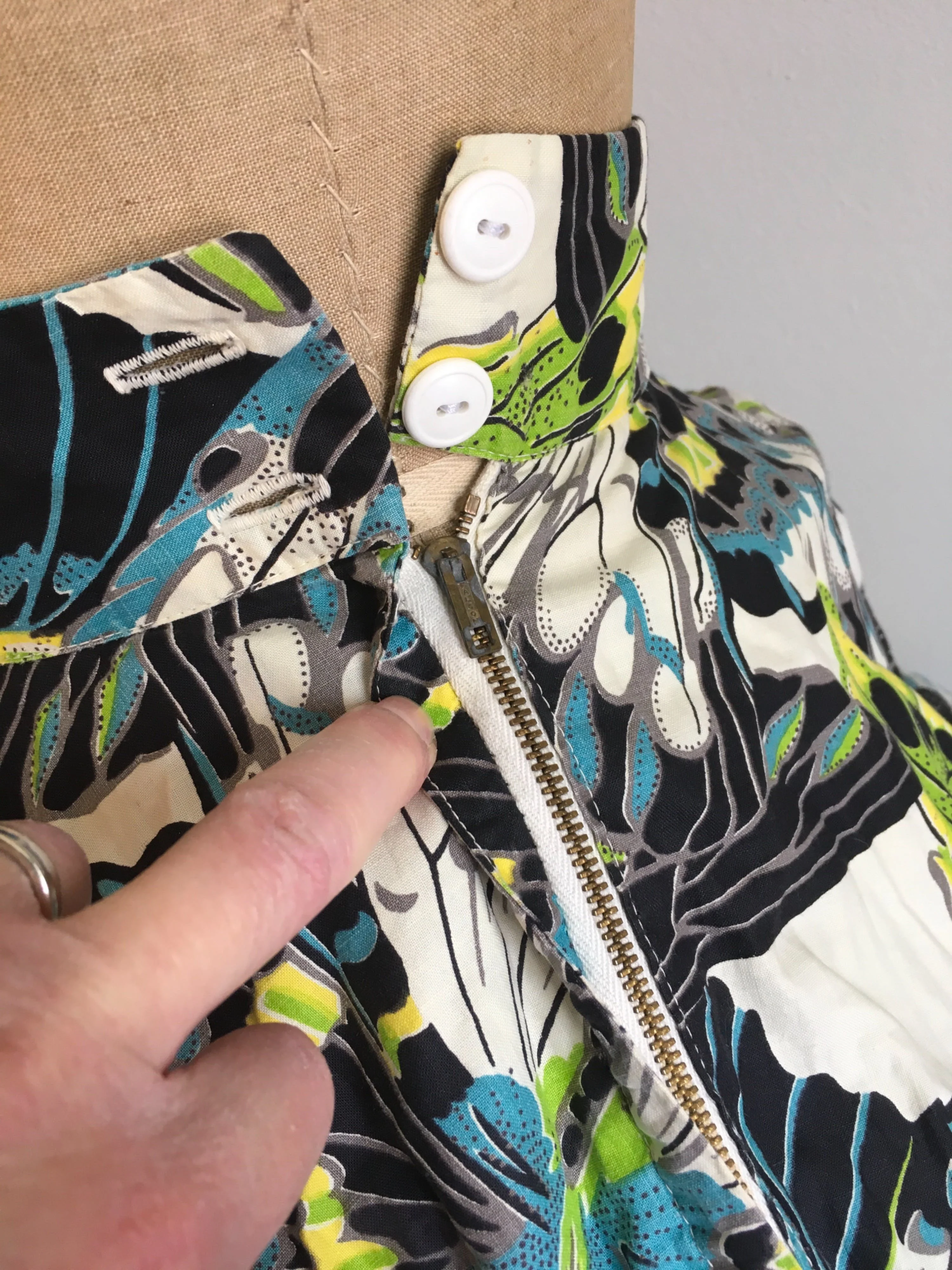 50's Moth Butterfly Novelty Print Circle Skirt by Lillimar - Image 7