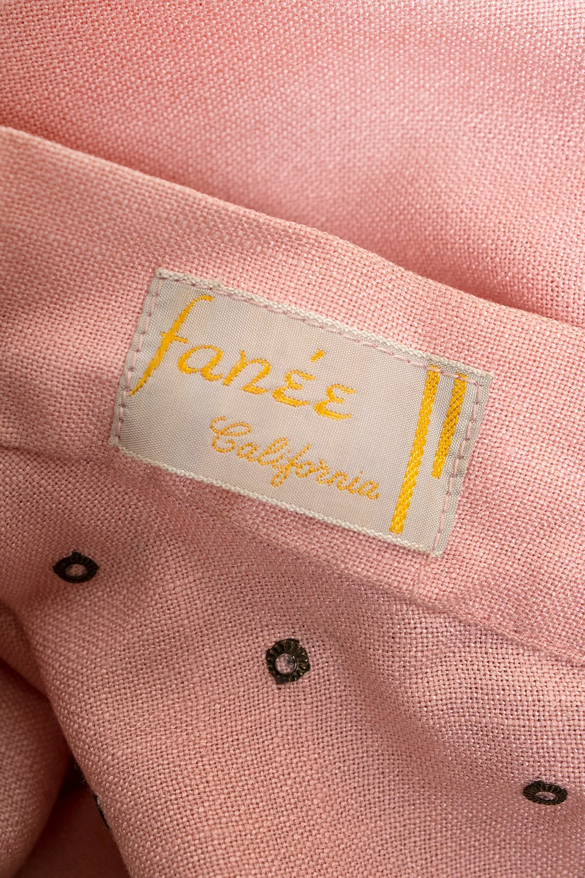 Vintage 50s Pink Rhinestone Top and Skirt Set 4 Piece Outfit with Matching Sash Scarf and Lace Capelet by Fanee California Rockabilly Sm by Fanee of California - Image 10
