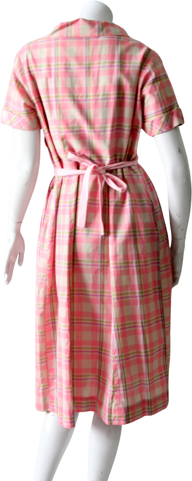 Vintage 50s Plaid Dress - Image 2