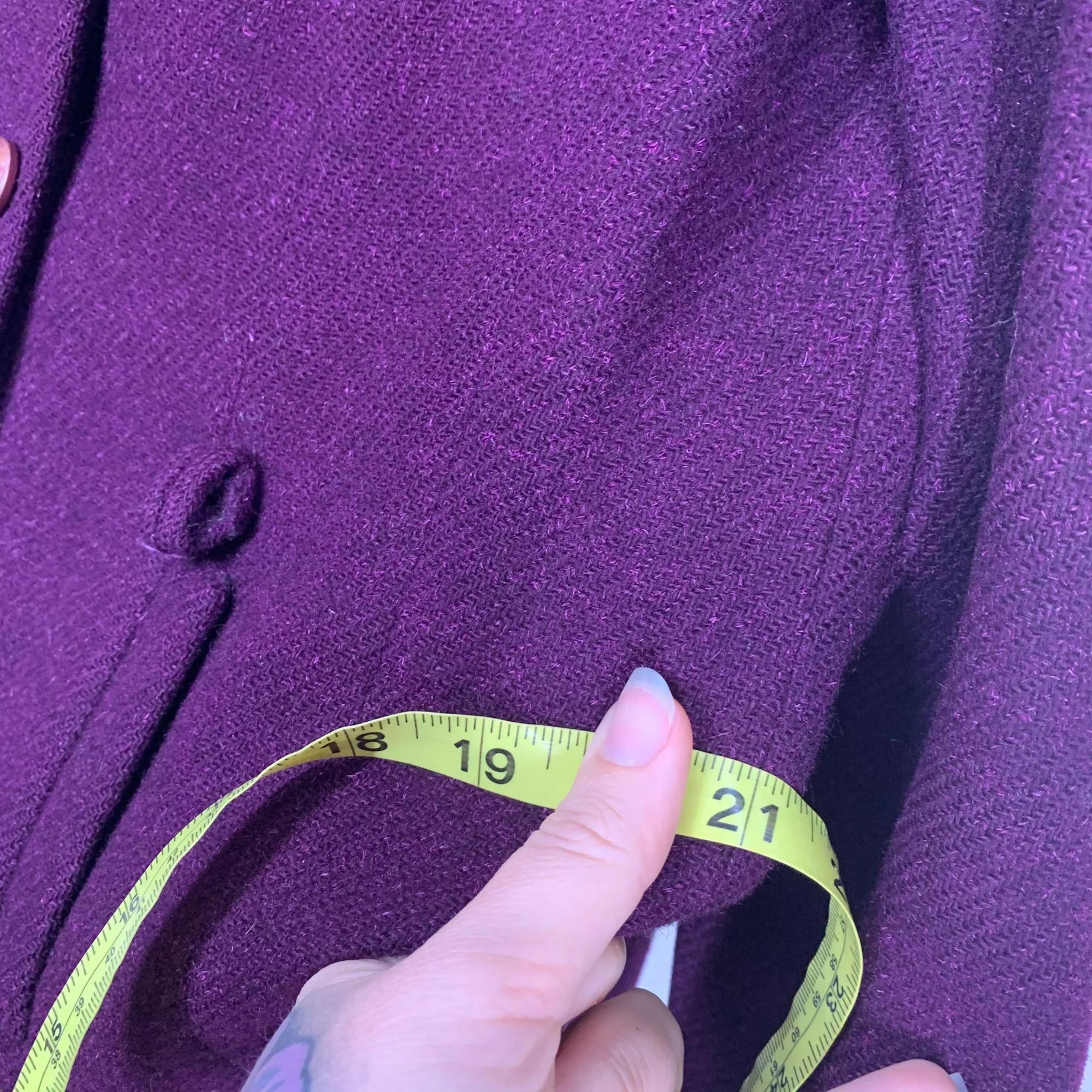 Vintage 50s Purple Blazer Pencil Skirt Set Large by Dereta - Image 14