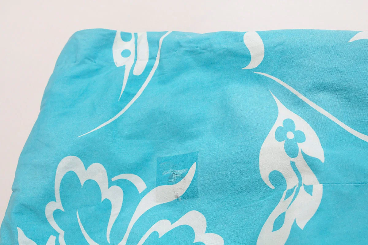 Vintage 50s Tropical Dress with Matching Bolero Aquamarine Blue and White Tropical Floral Print by Paradise Hawaii - Image 10