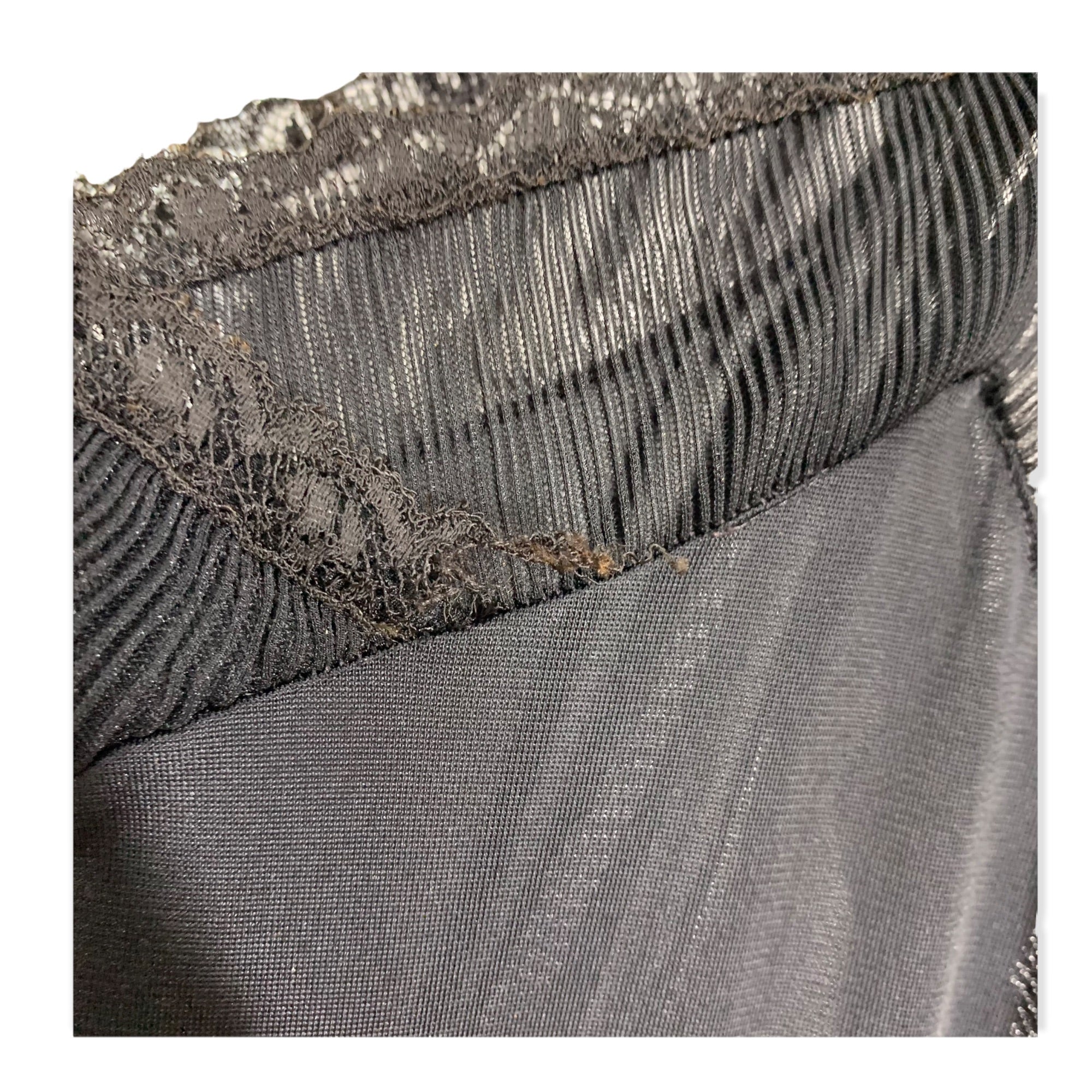 Vintage 50s Trumpet Hem Black Midi Slip Medium - Image 10