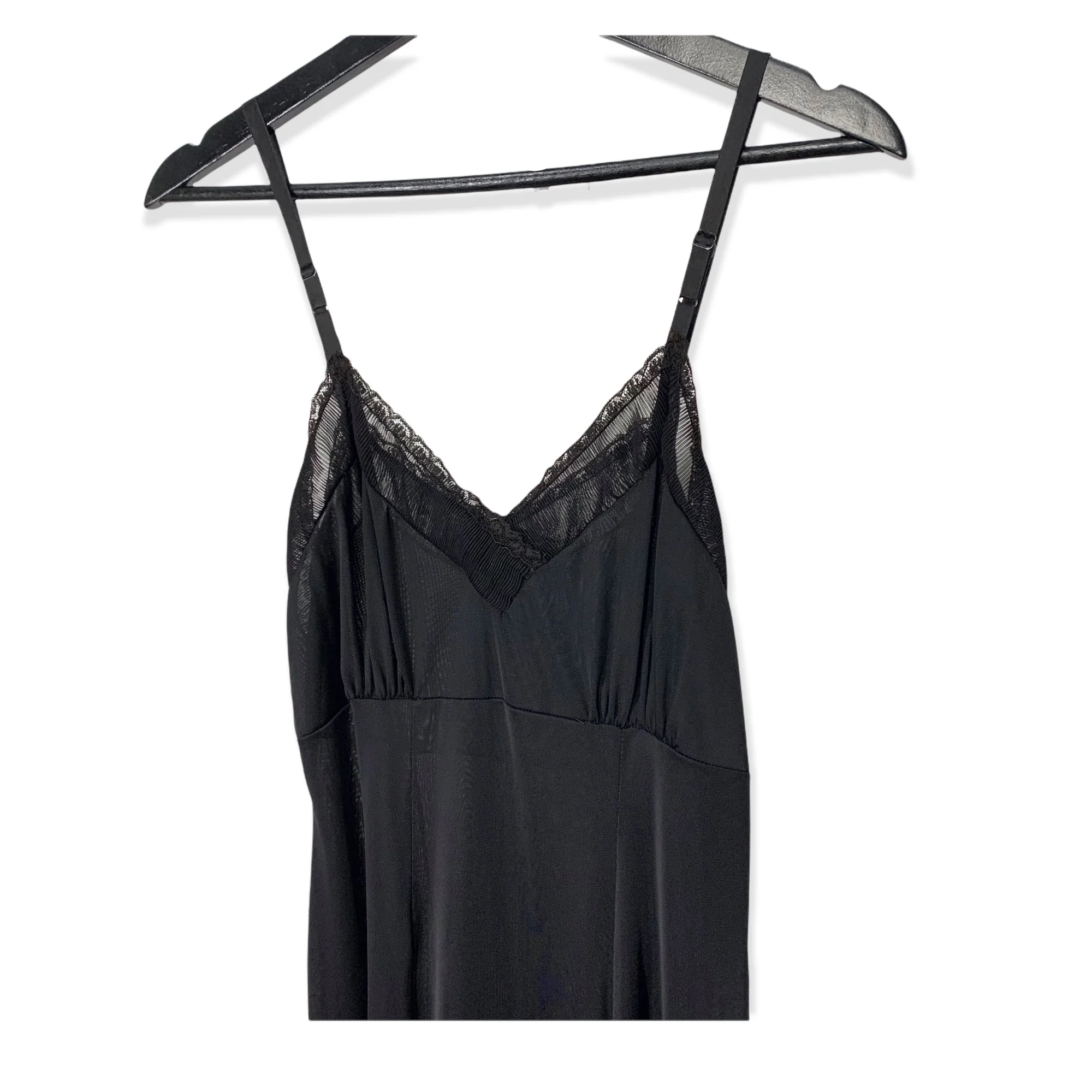Vintage 50s Trumpet Hem Black Midi Slip Medium - Image 3