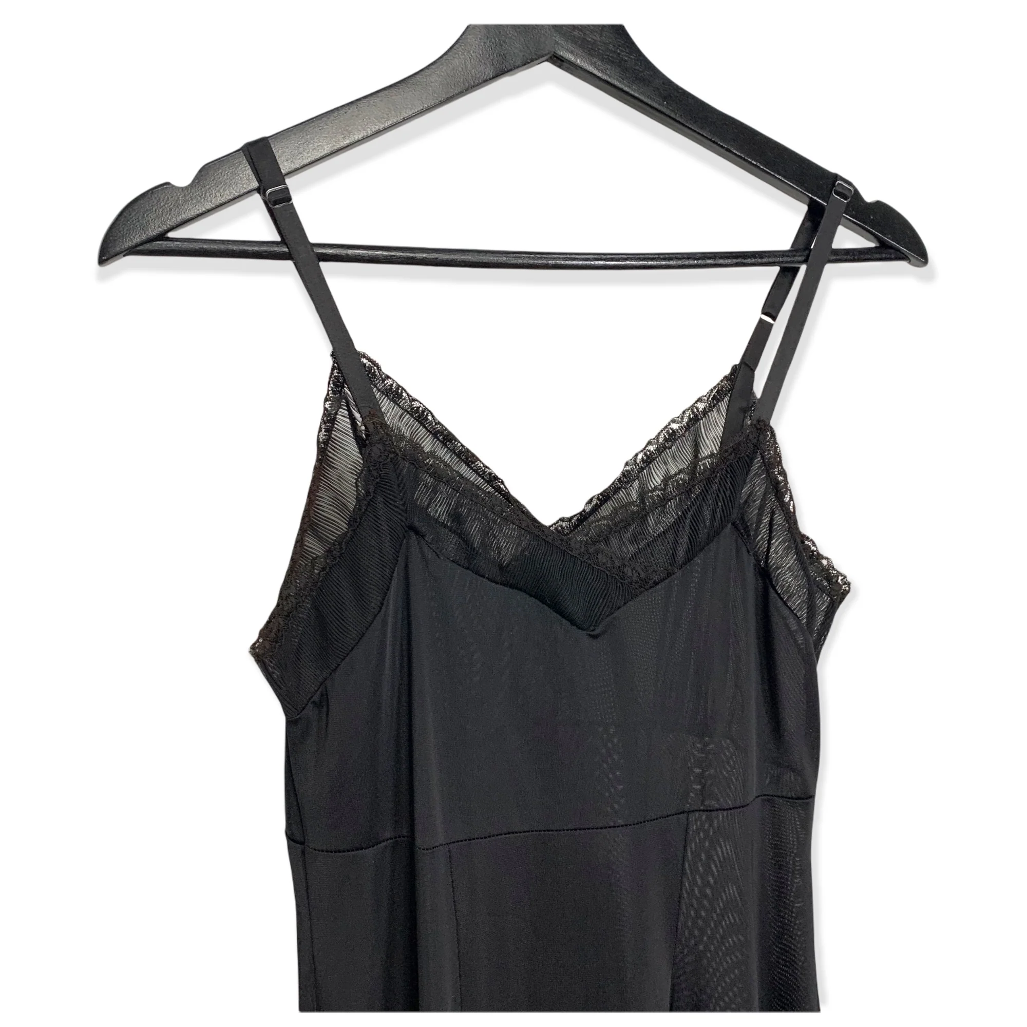 Vintage 50s Trumpet Hem Black Midi Slip Medium - Image 5