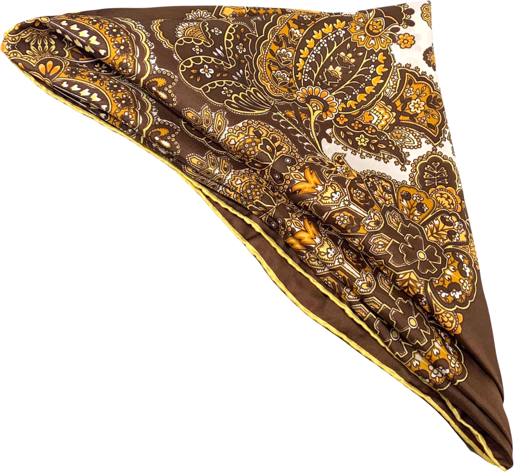 Vintage 60s 100% Silk Print Scarf by B Altman & Co