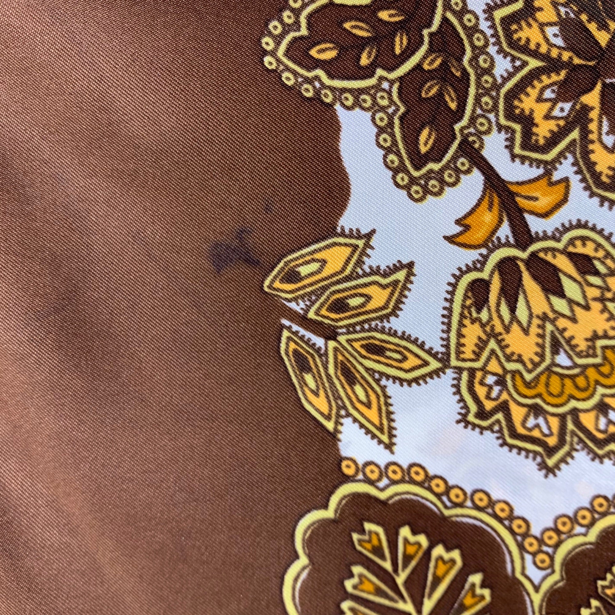 Vintage 60s 100% Silk Print Scarf by B Altman & Co - Image 5