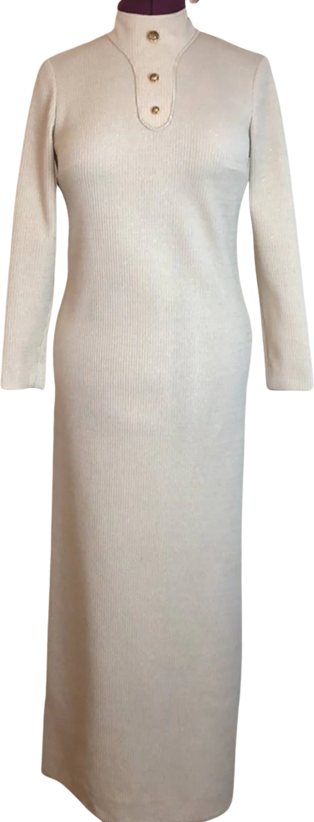 Vintage 60s 70s High Neck Elegant Mod Disco Gown