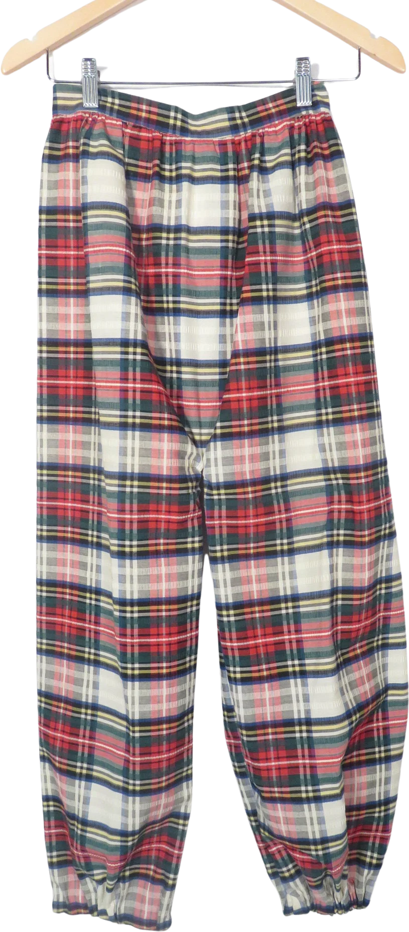 Vintage 60s/70s Holiday Plaid Seersucker High Waist Pants Size 25 Waist by  Penney's Glenbrooke