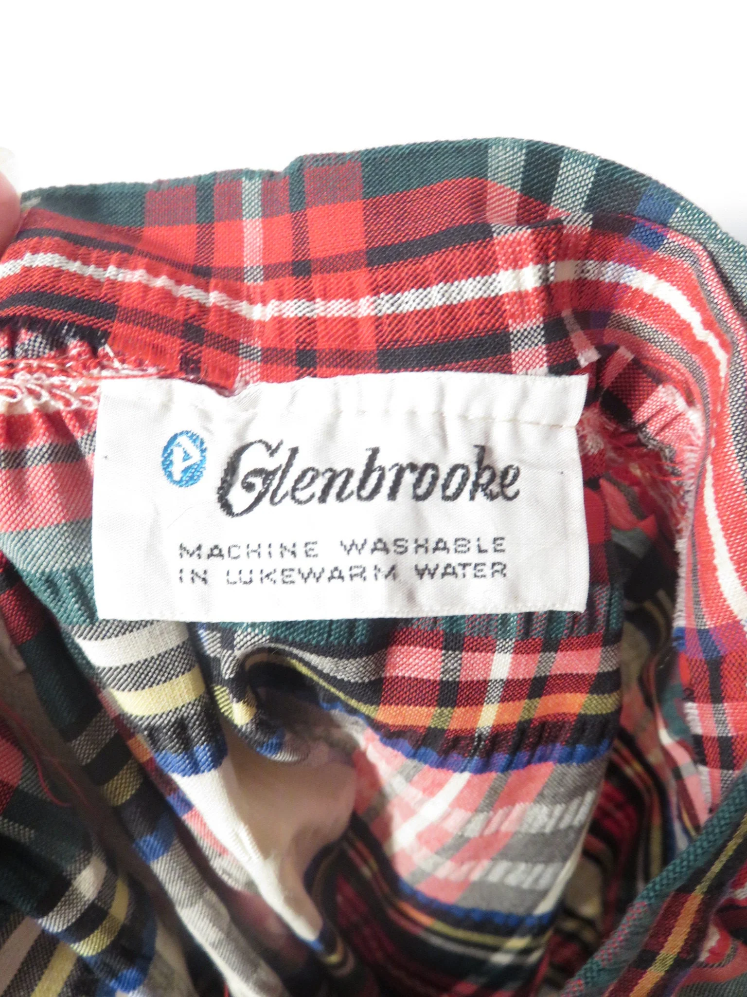 Vintage 60s/70s Holiday Plaid Seersucker High Waist Pants Size 25 Waist by  Penney's Glenbrooke - Image 4