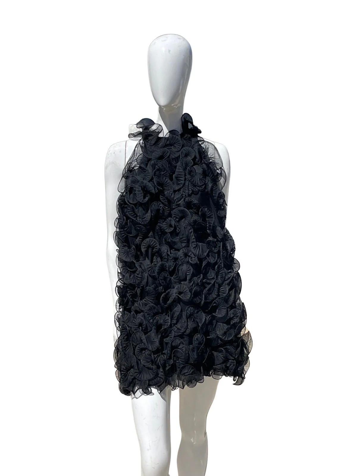 Vintage 60s All Ruffle Mini Dress Mod Go Go Mr Erin Size Small To M High Fashion Space Age Dress Mid Century by Mr Erin - Image 2