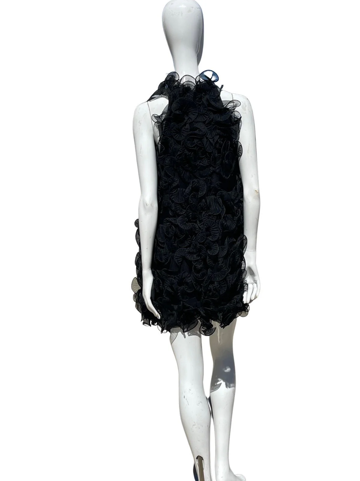 Vintage 60s All Ruffle Mini Dress Mod Go Go Mr Erin Size Small To M High Fashion Space Age Dress Mid Century by Mr Erin - Image 3