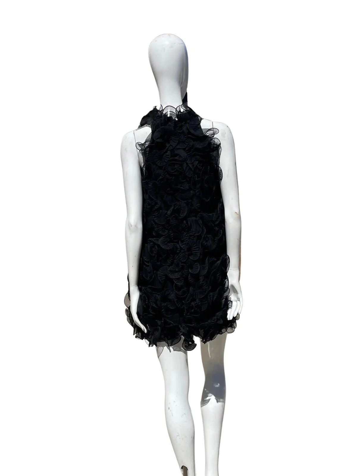 Vintage 60s All Ruffle Mini Dress Mod Go Go Mr Erin Size Small To M High Fashion Space Age Dress Mid Century by Mr Erin - Image 4