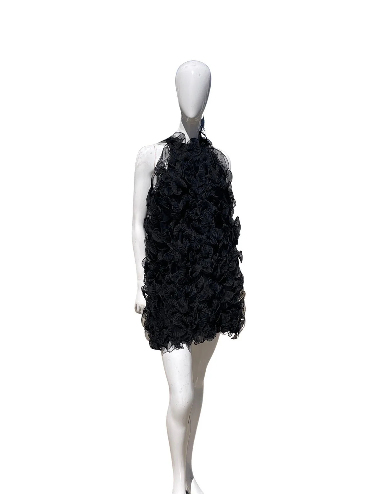 Vintage 60s All Ruffle Mini Dress Mod Go Go Mr Erin Size Small To M High Fashion Space Age Dress Mid Century by Mr Erin - Image 6