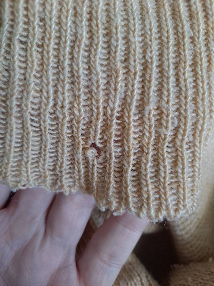 60s Tan Sweater Cardigan By Ashley Knit - Image 6