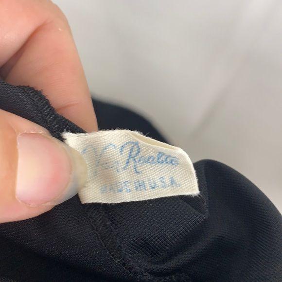 Vintage 60s Black Nylon Slip Medium by Van Raalte - Image 7
