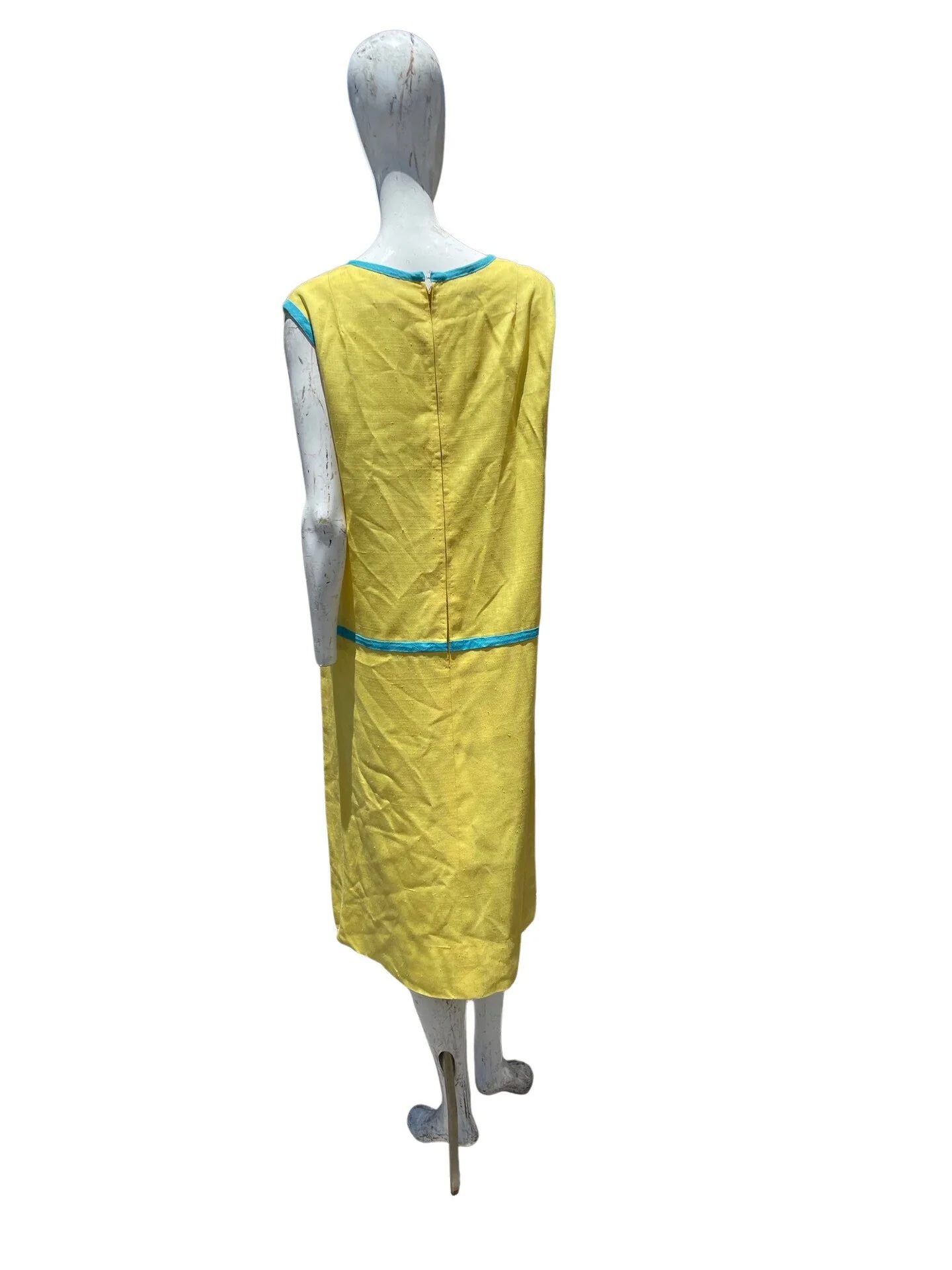 Vintage 60s Flapper Style Drop Waist Dress Joni Dress Made In Italy Rayon Silk Blend Dress Mint Size 16 Large Size Summer Dress 20s Style - Image 3